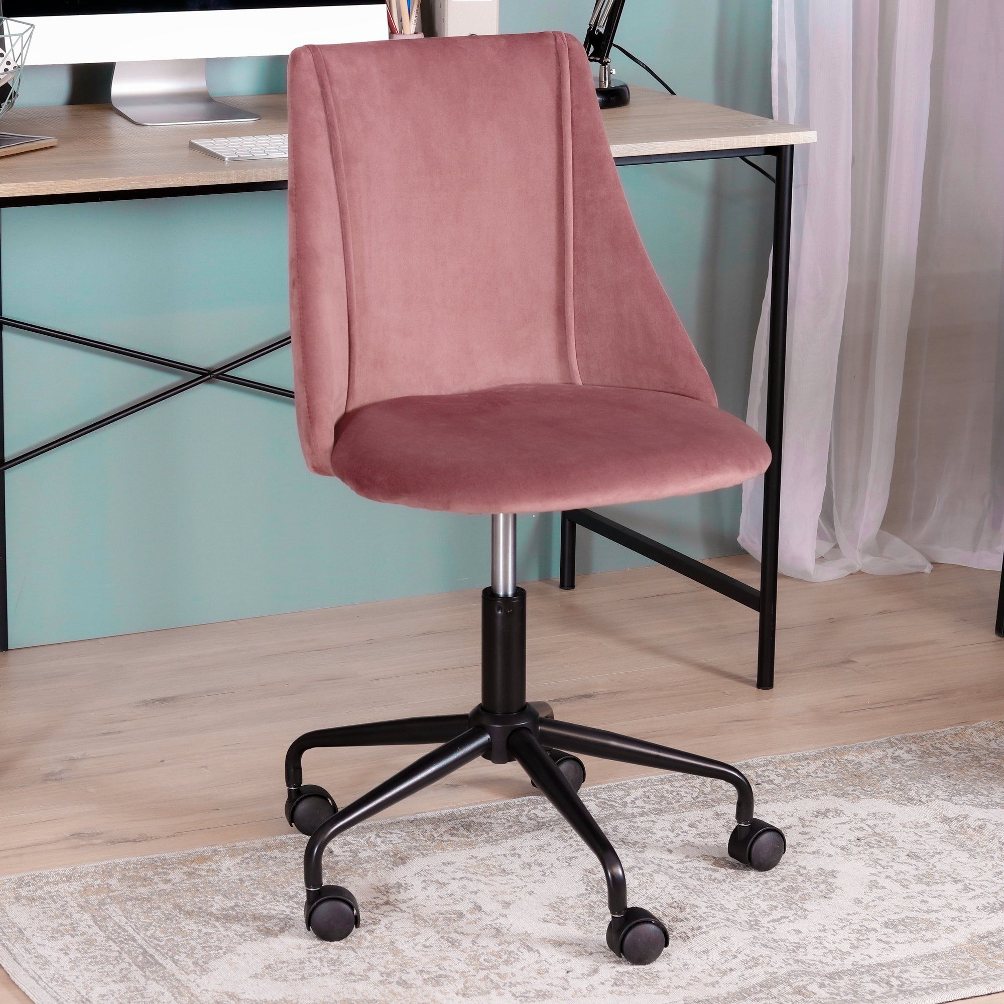 Cian Modern Velvet Upholstery Task Chair-HOMY CASA
