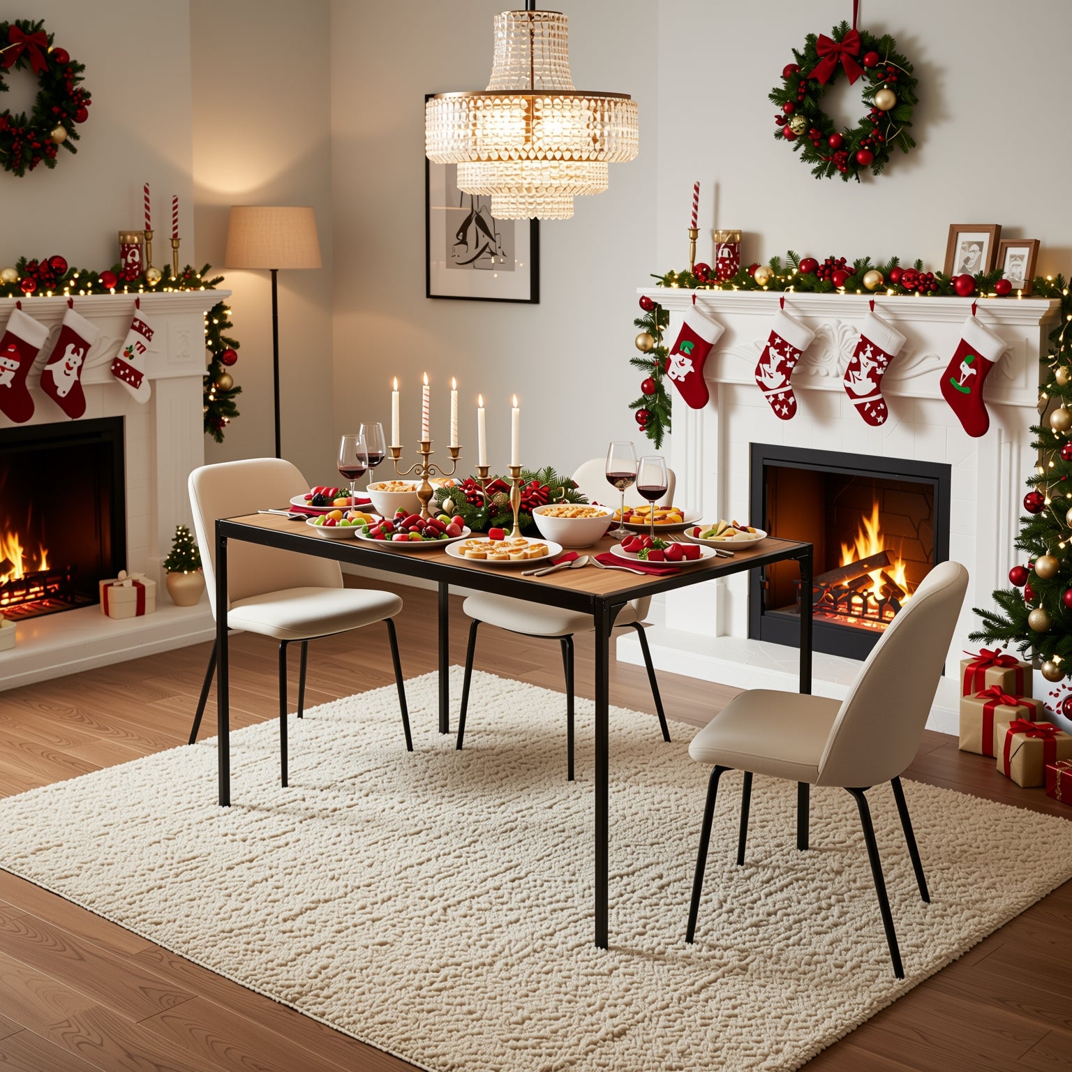 Milliken Industrial 47" Oak Rectangluar Dining Table