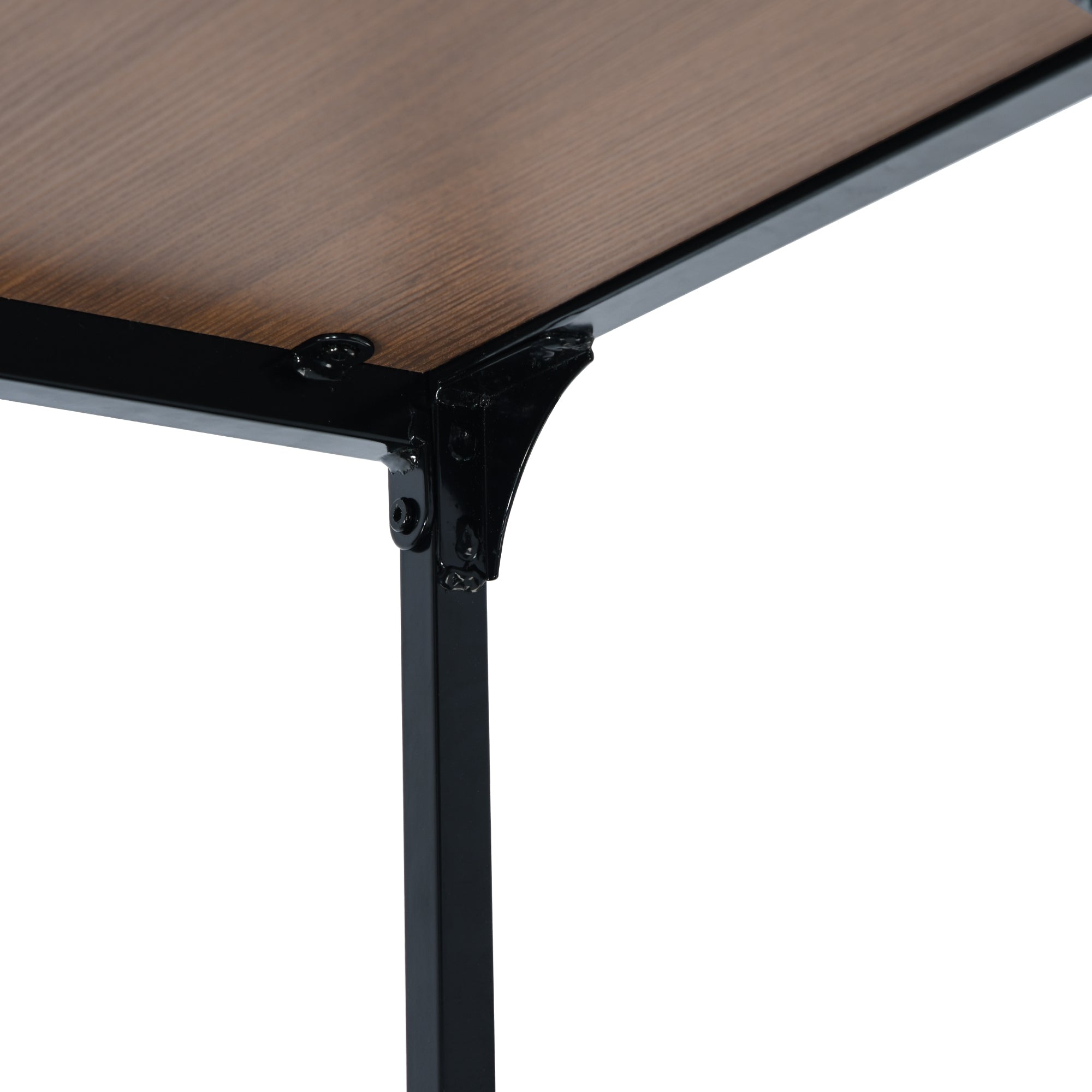 Homy Casa Milliken 47.2" Espresso Rectangluar Bistro Dining Table Writing Desk