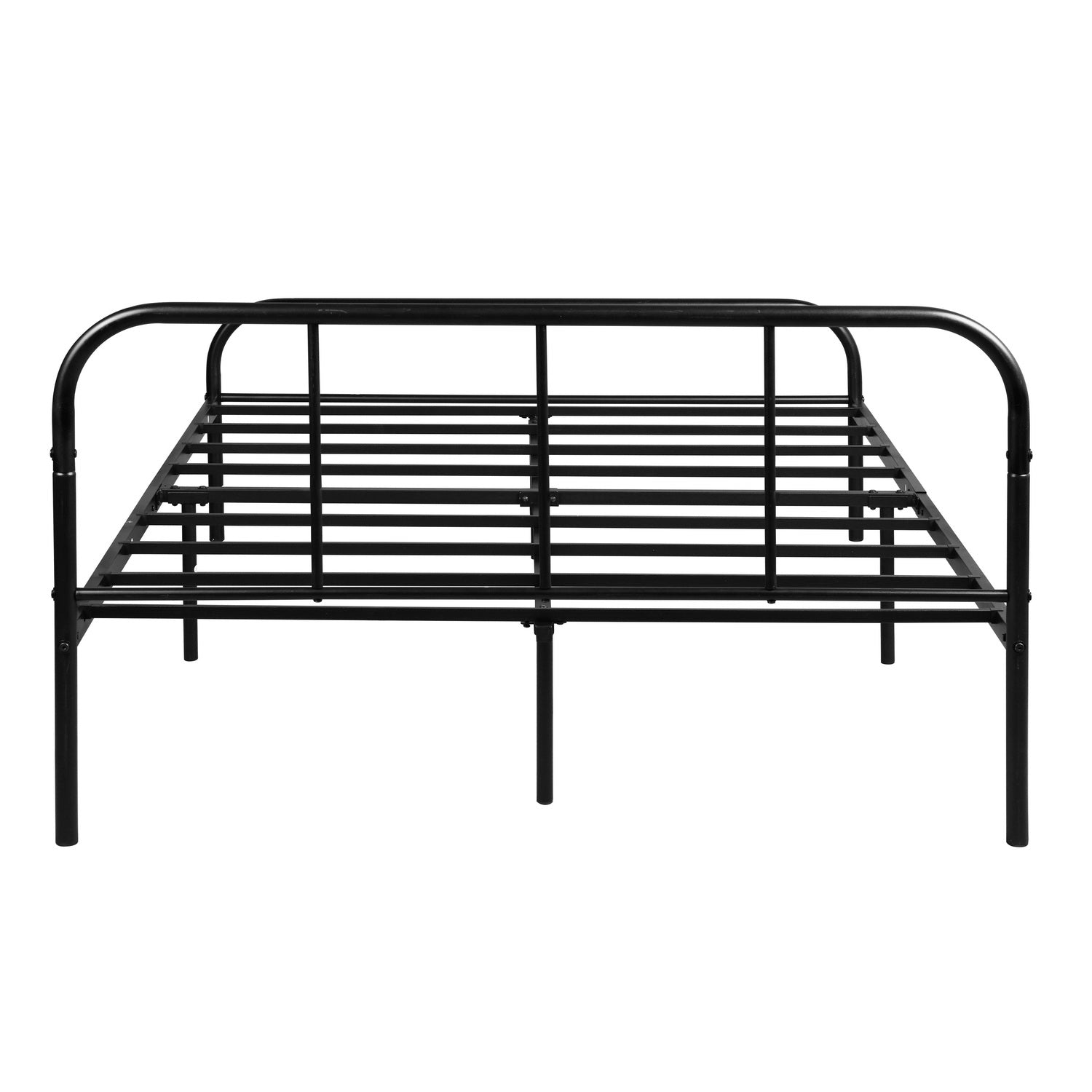 Homy Casa MILO Full Size Metal Bed Frame Matte Black Platform Bed Minimal Industrial Style