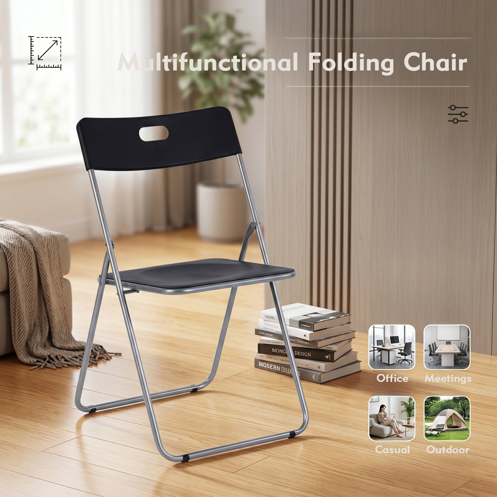 Homy Casa Mimosa 6PC Plastic Folding Chairs