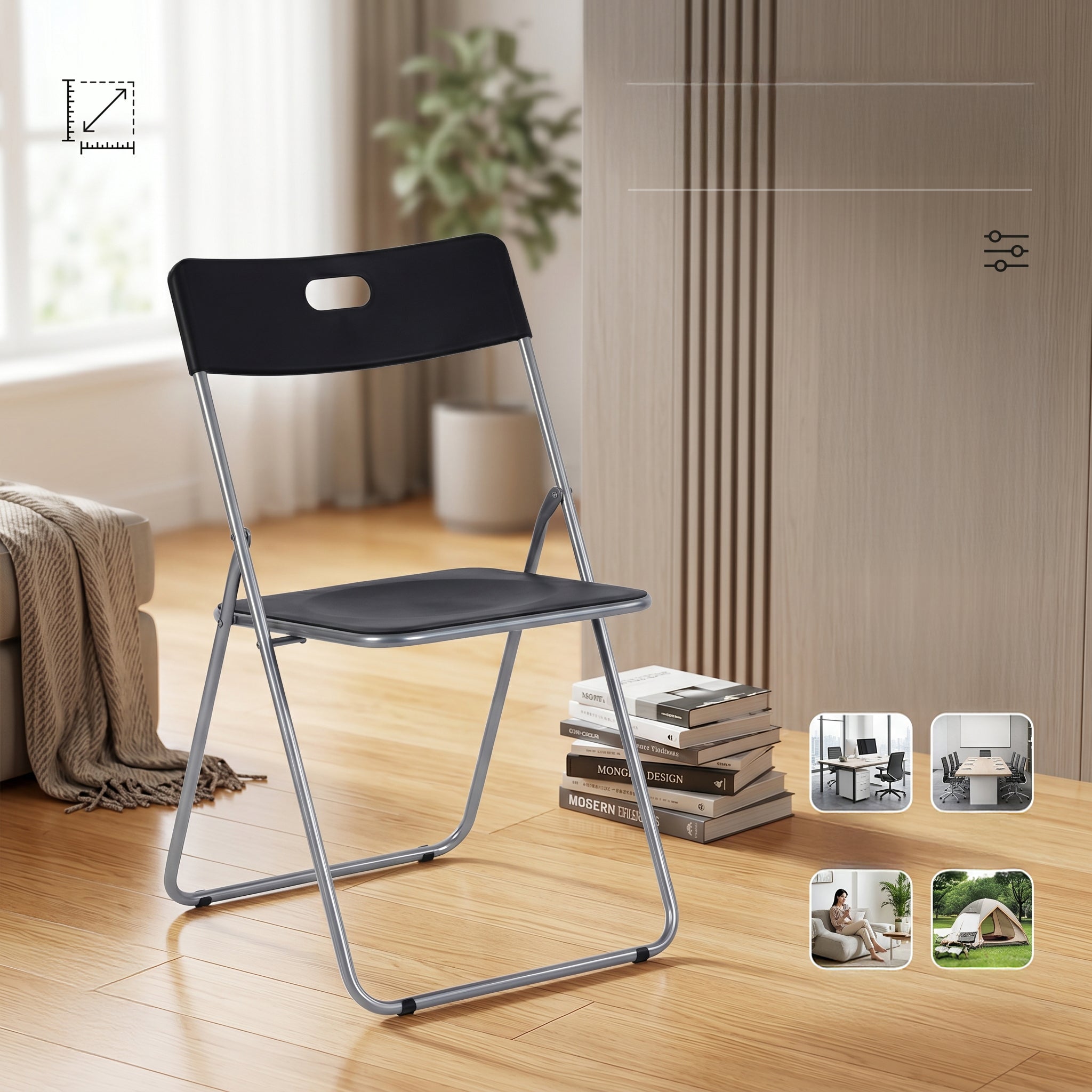 Homy Casa Mimosa 6PC Plastic Folding Chairs