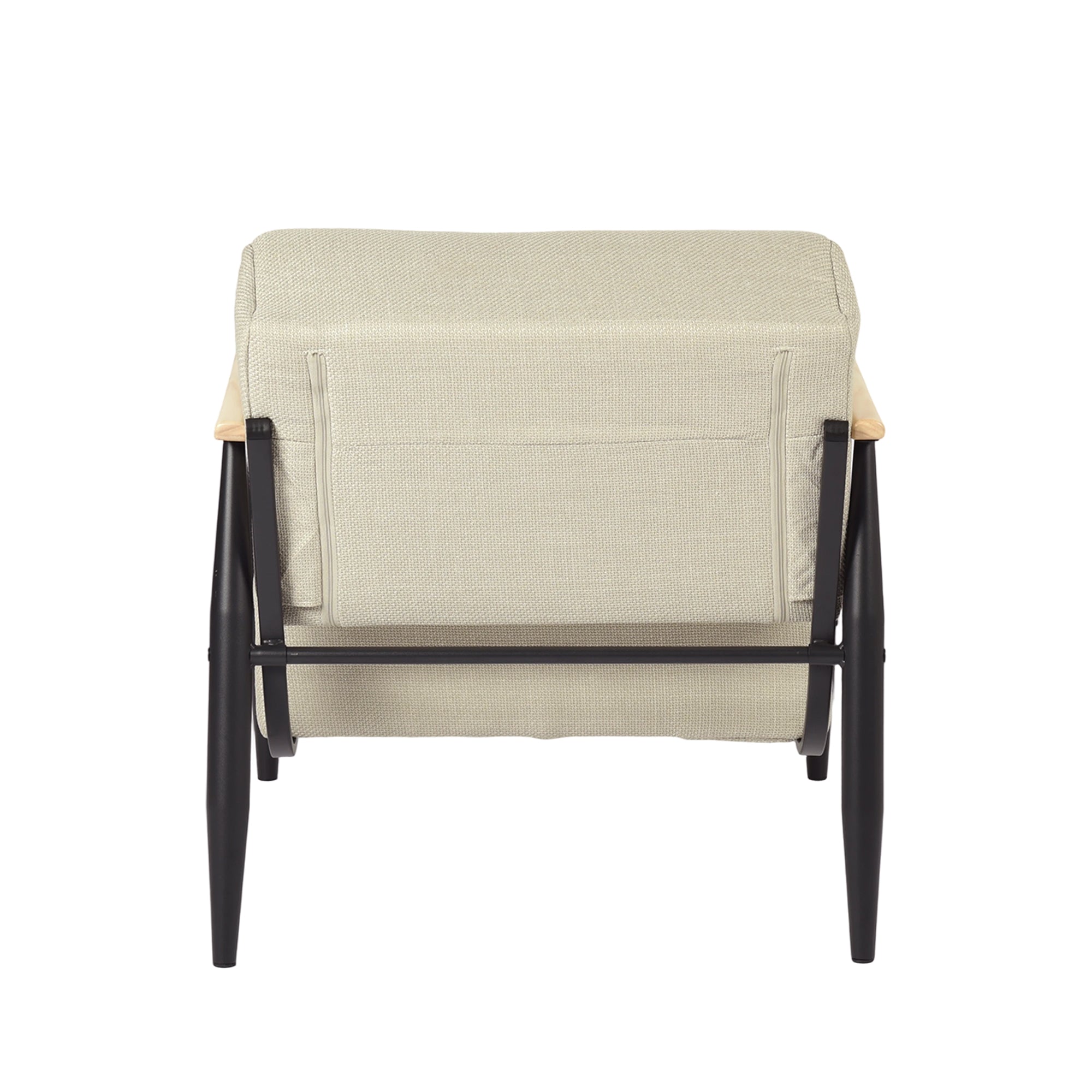 MOLICA 27.95" Classic Fabric Sofa with Wood Arms and Support