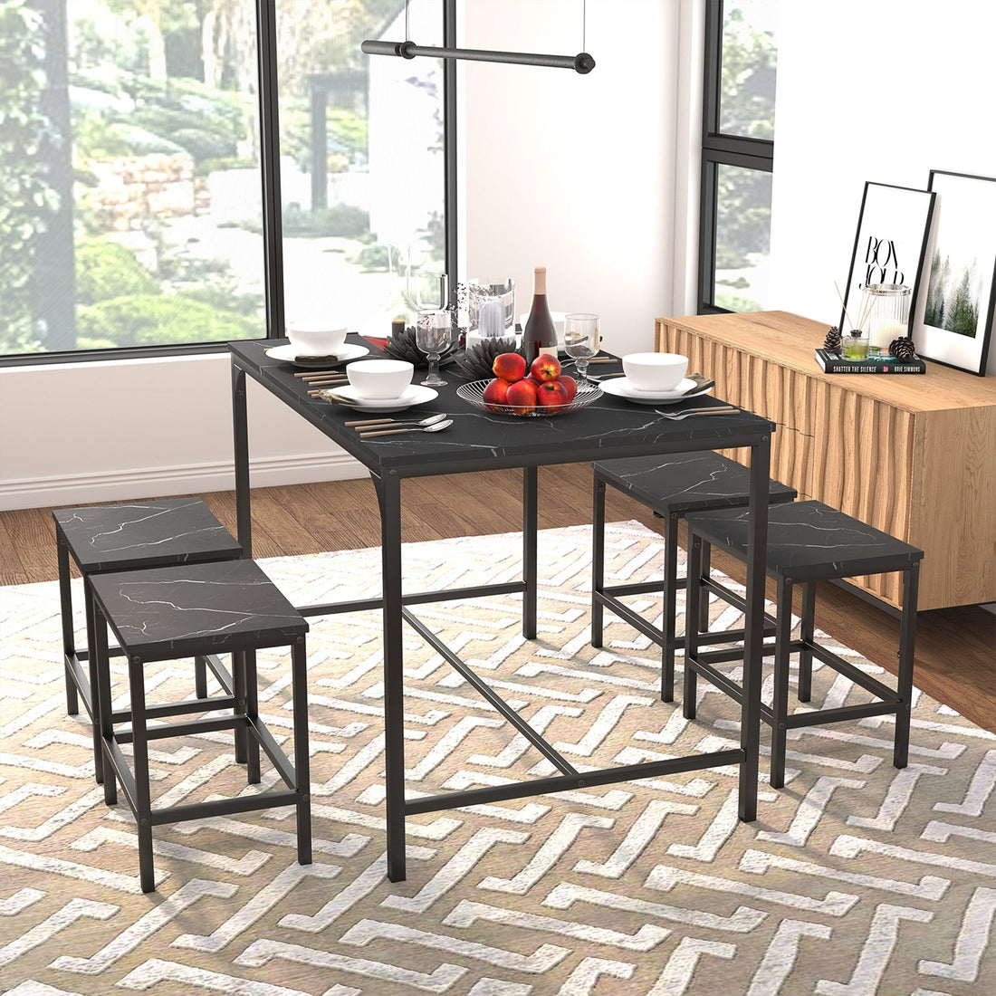 Moreman Wooden Kitchen & Dining Table Set