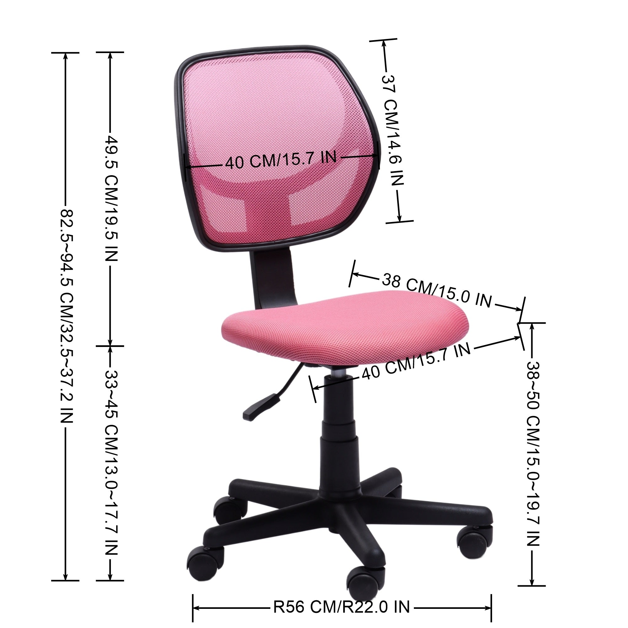 pink mesh office chair, stylish ergonomic desk chair with adjustable features