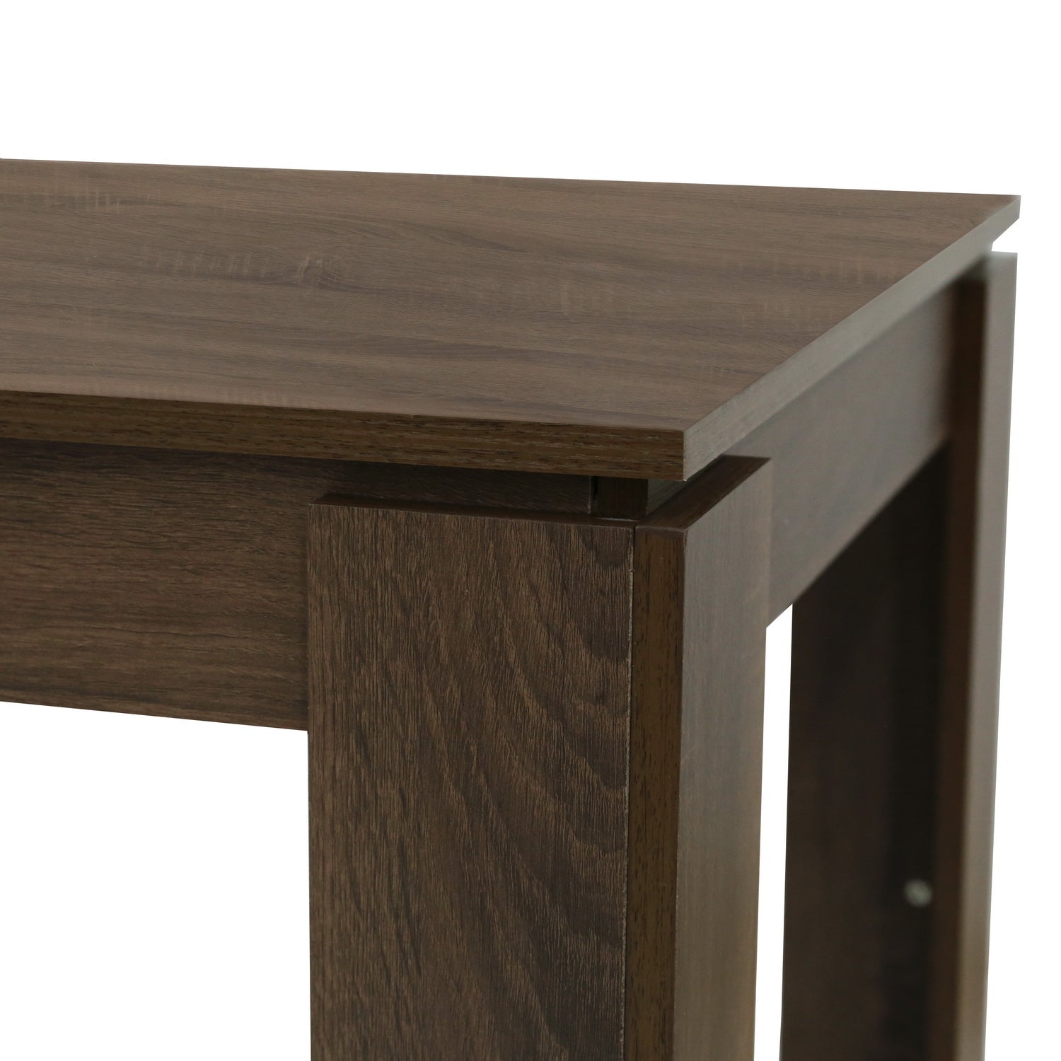 Homy Casa MUSK 120 BROWN CP1 Dining Table "47.2" Modern Table for Dining Room, Office, or Apartment