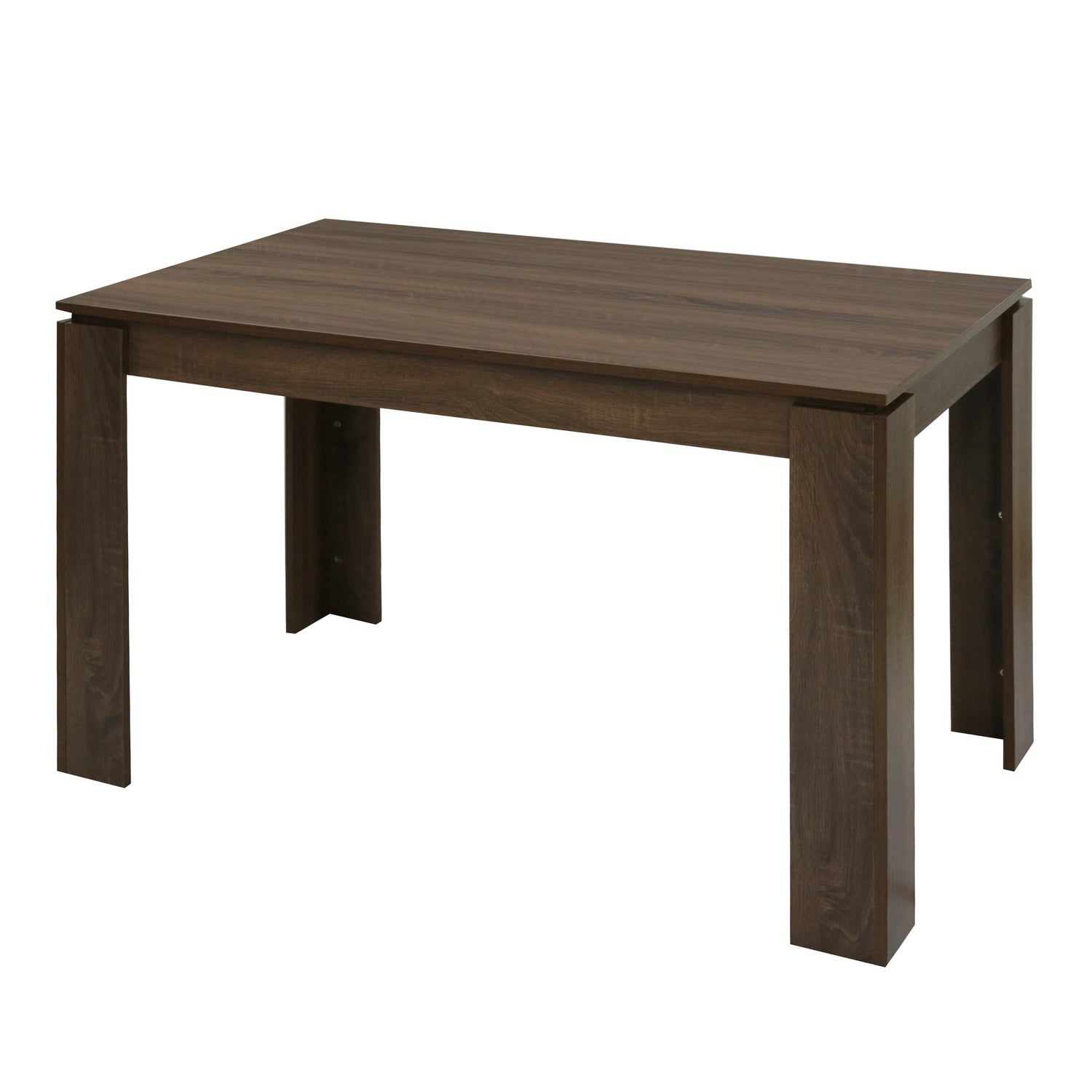 Homy Casa MUSK 120 BROWN CP1 Dining Table "47.2" Modern Table for Dining Room, Office, or Apartment