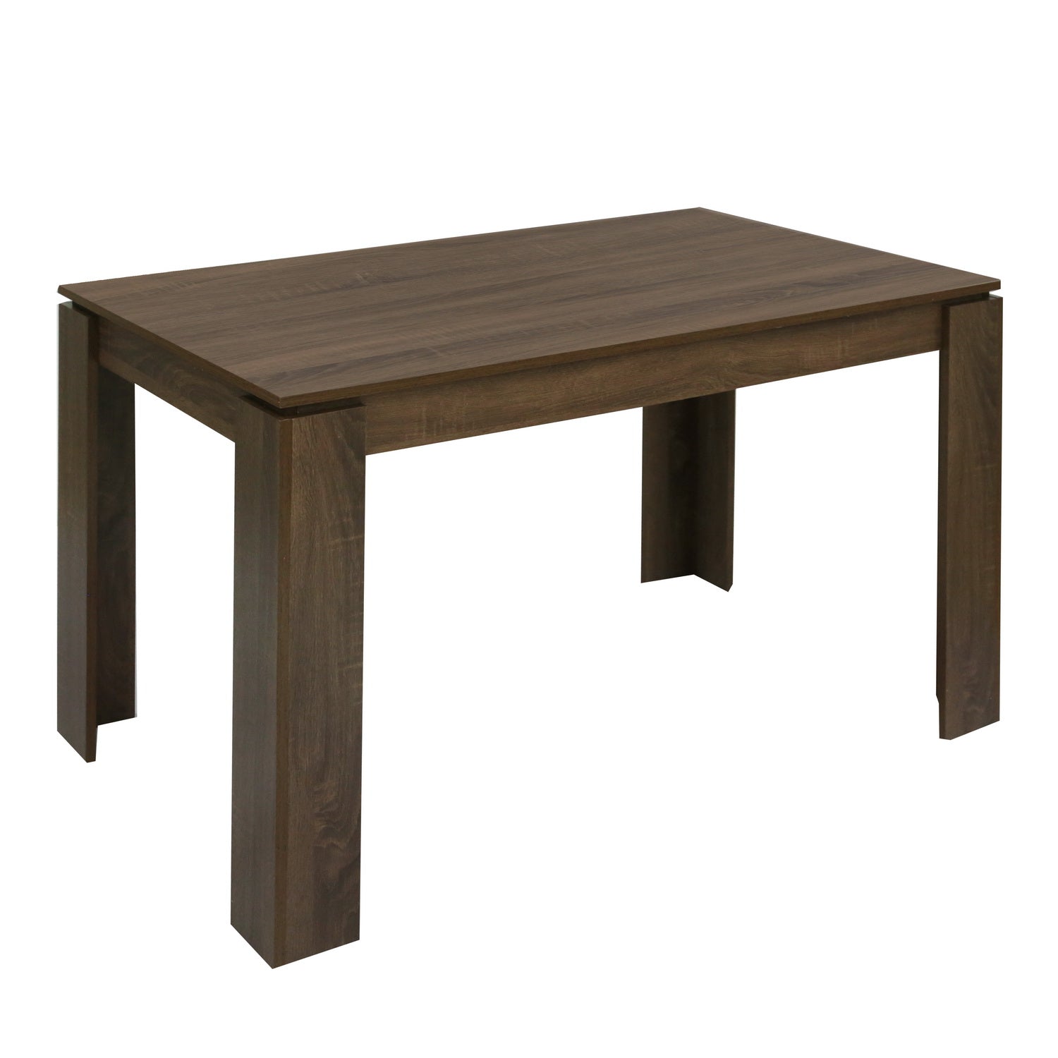 Homy Casa MUSK 120 BROWN CP1 Dining Table "47.2" Modern Table for Dining Room, Office, or Apartment