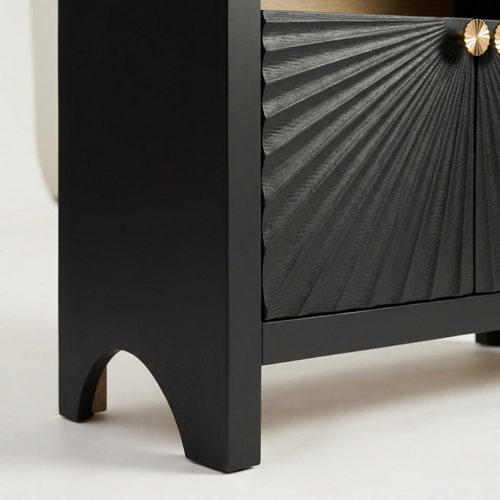 Malaga 61" Tall Arched Bookcase with Storage Cabinet