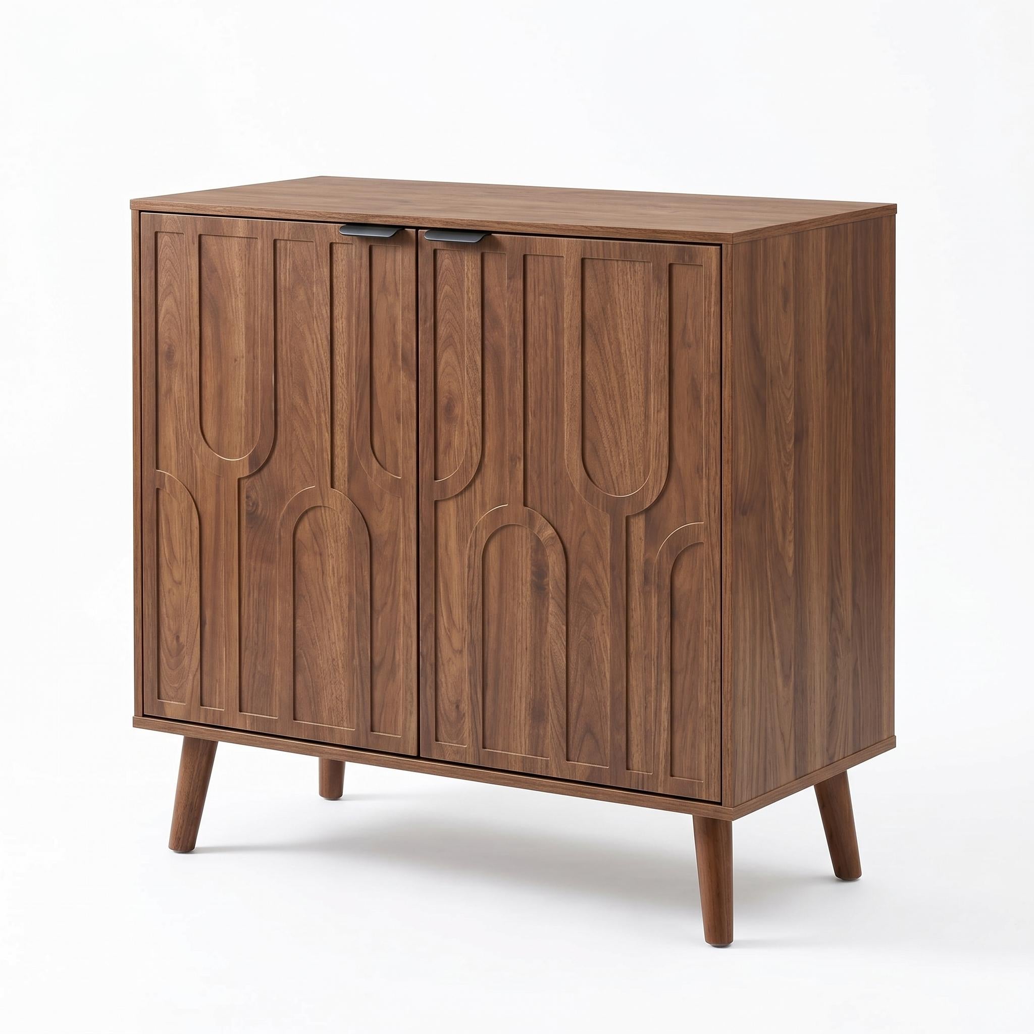 Maple 31.5" Mid-Century Modern Sideboard Buffet Storage Cabinet