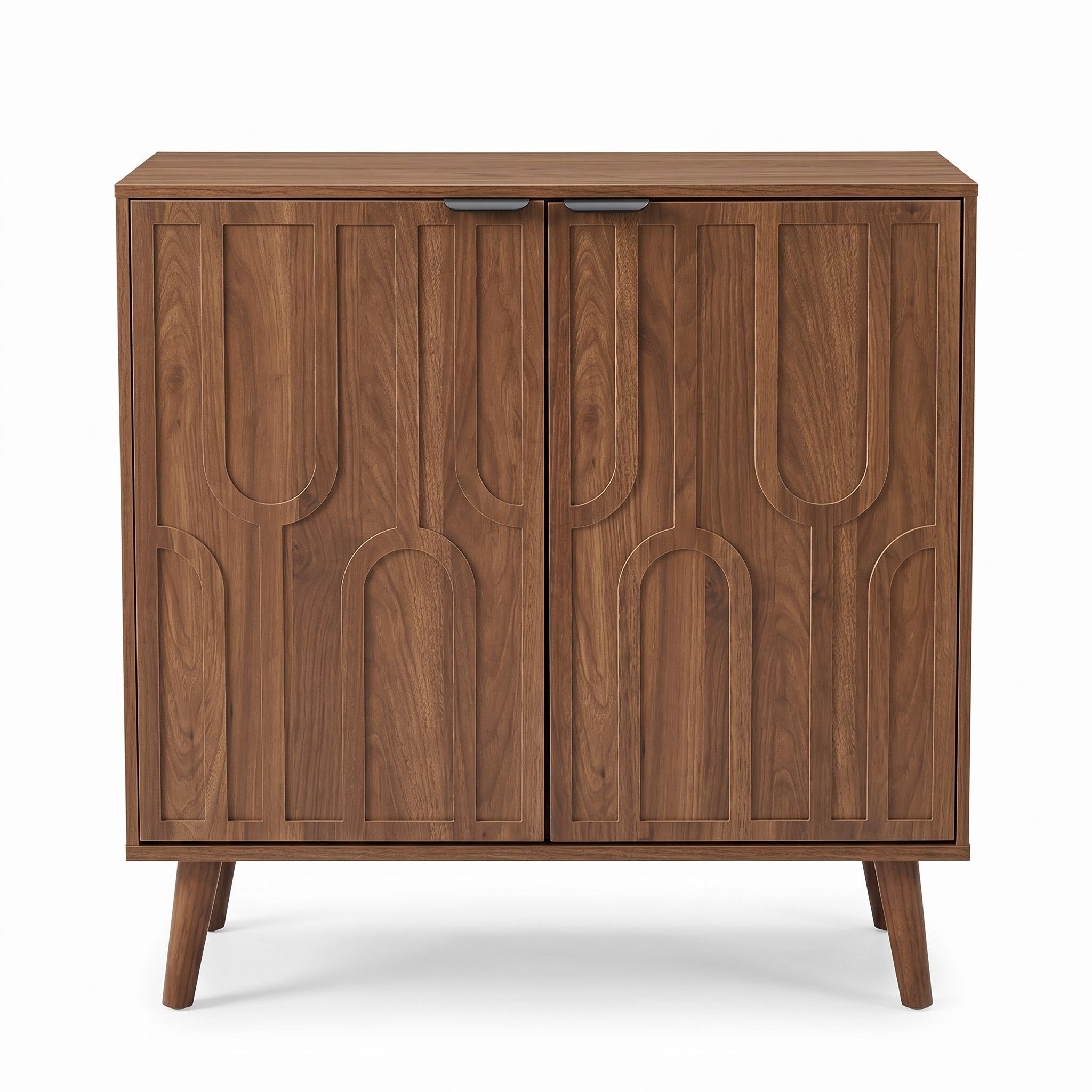 Maple 31.5" Mid-Century Modern Sideboard Buffet Storage Cabinet