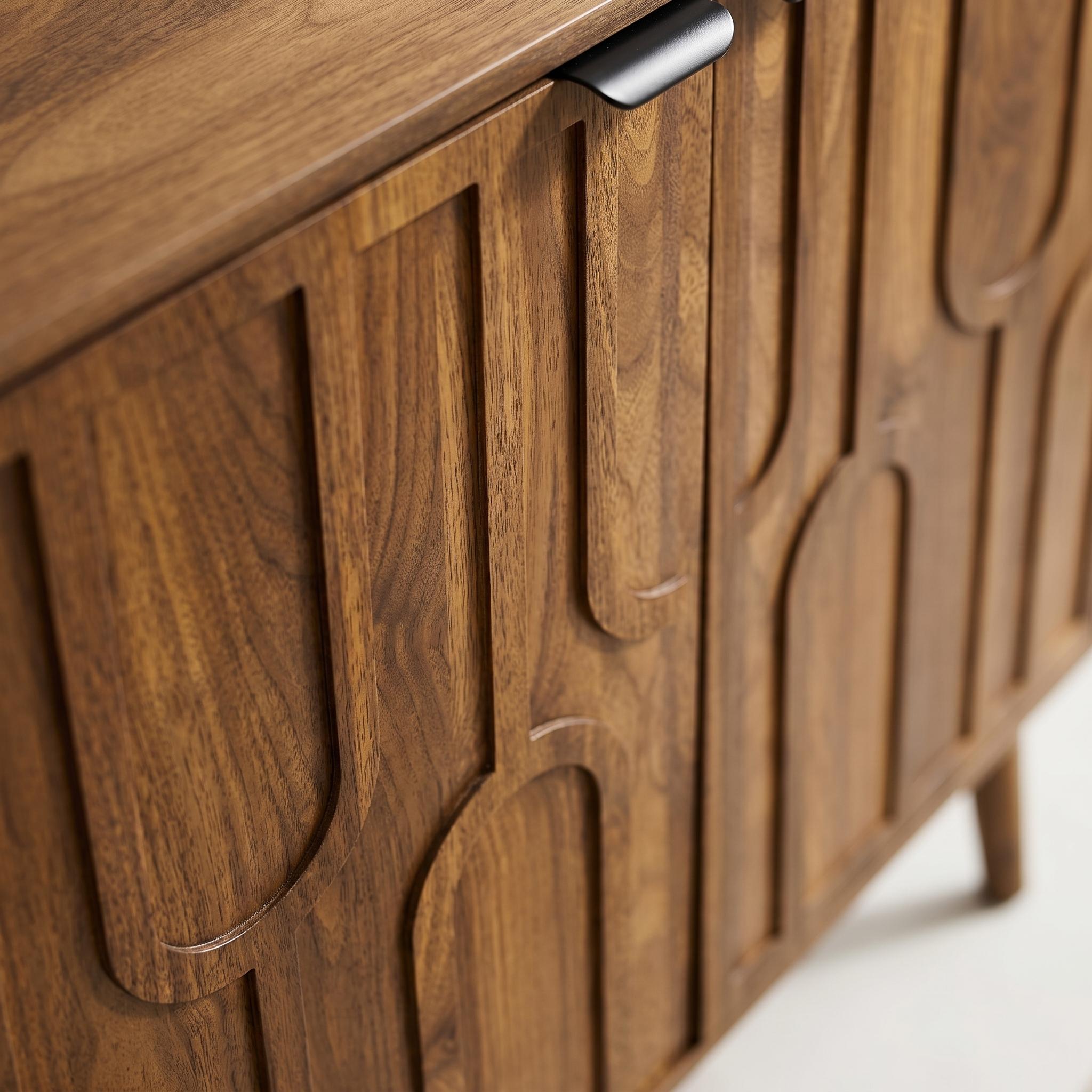 Maple 31.5" Mid-Century Modern Sideboard Buffet Storage Cabinet