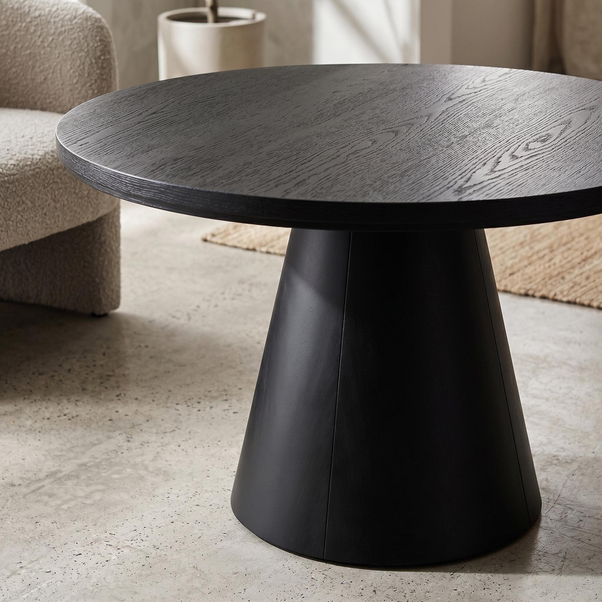 Montane 5-Piece Round Dining Table Set with Boucle Arched-Back Chairs