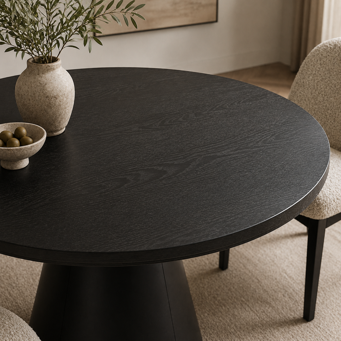 Wood-Veneer Round Top