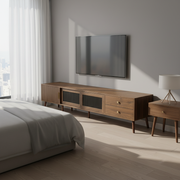 Kyoto 76” Low Profile TV Stand in Walnut Finish