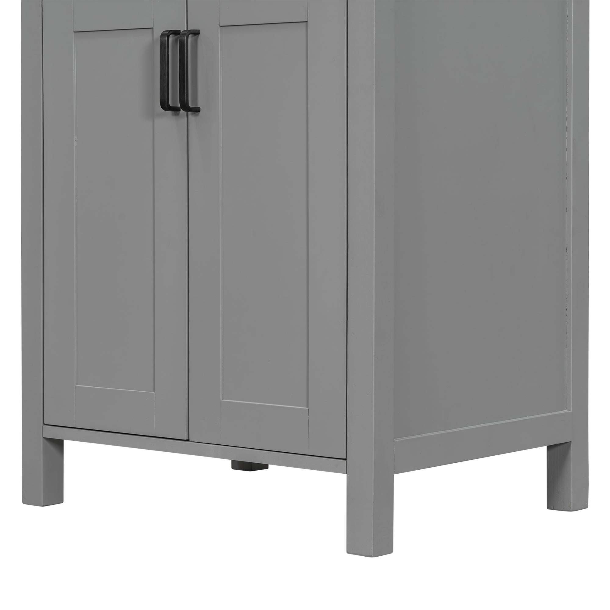 Kusatsu 24" Bathroom Vanity with Ceramic Sink and Cabinet Storage