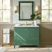 Solvang 36" Bathroom Vanity with Ceramic Sink and Storage Cabinet