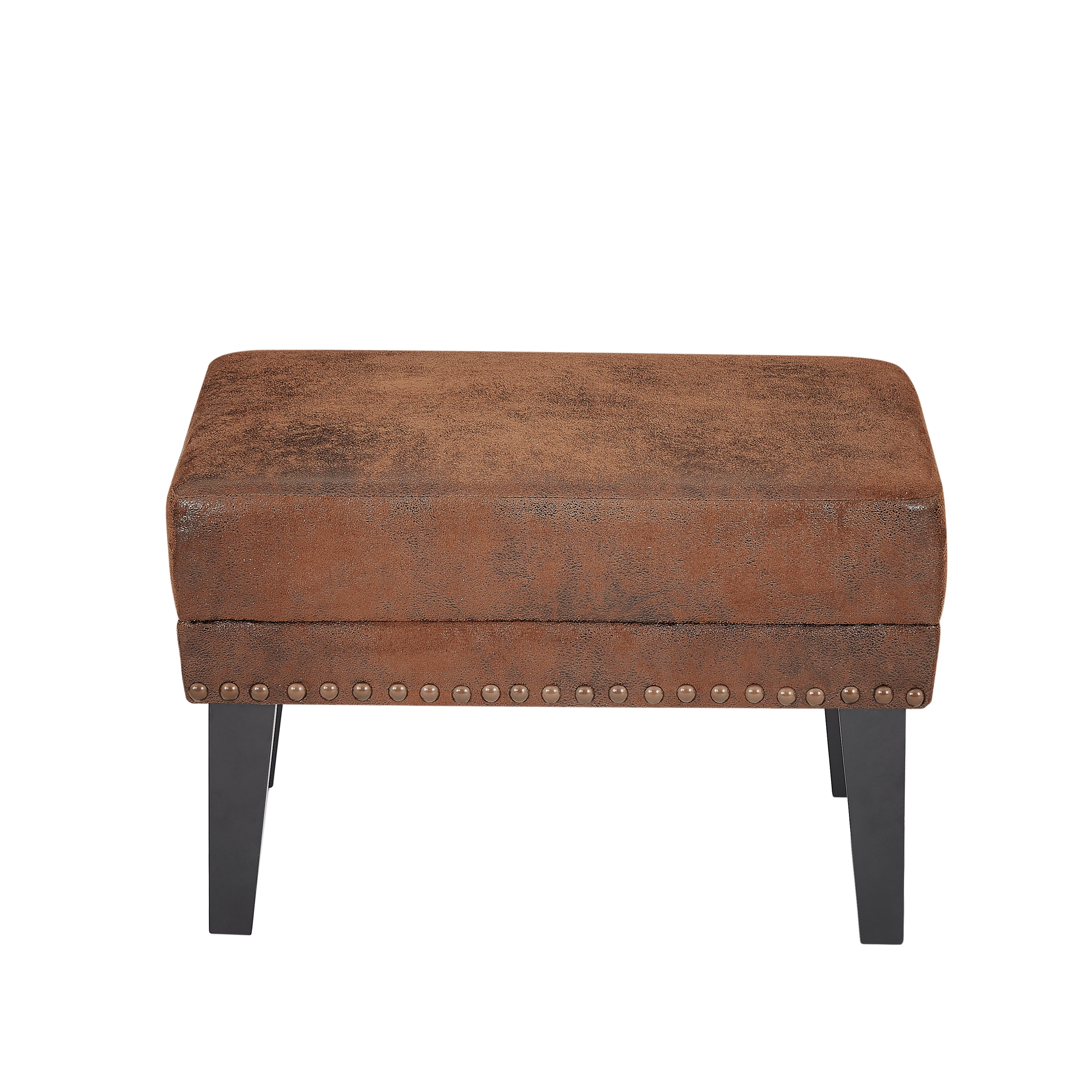 Oxford Vintage Upholstered Ottoman with Rivets