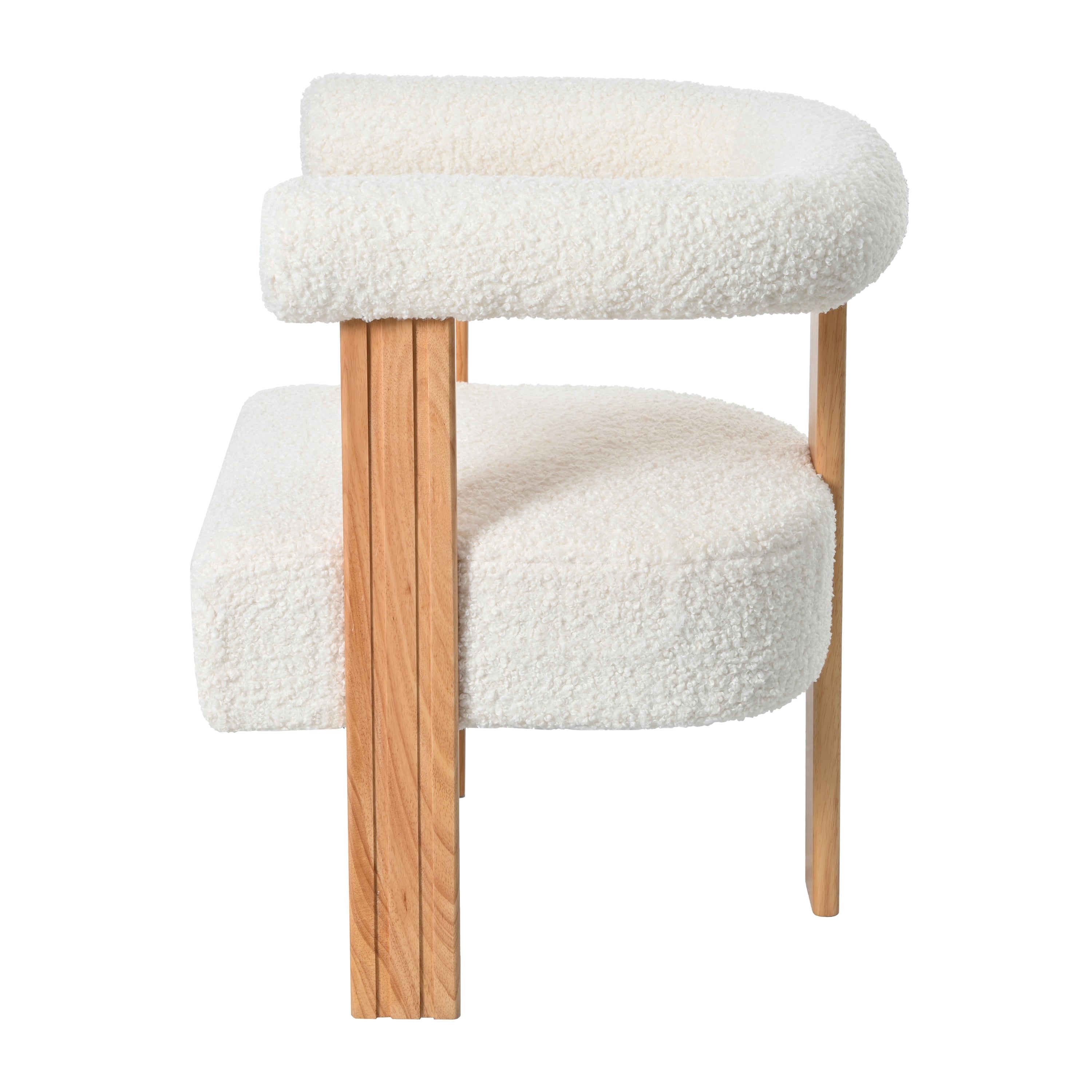 Zambezi Teddy Upholstered Modern Barrel Accent Chair