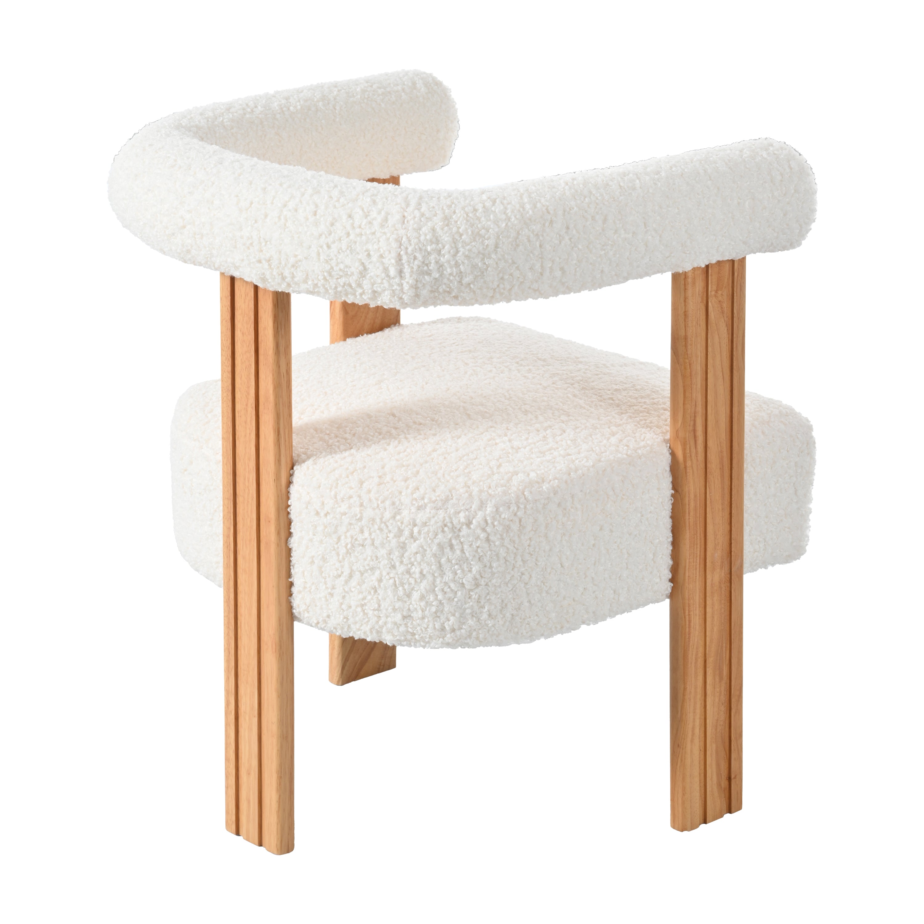 Zambezi Teddy Upholstered Modern Barrel Accent Chair