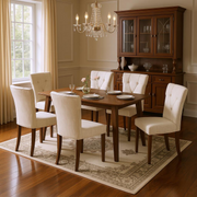 Montana 7 Pieces 59" Soild Wood Dining Table Set