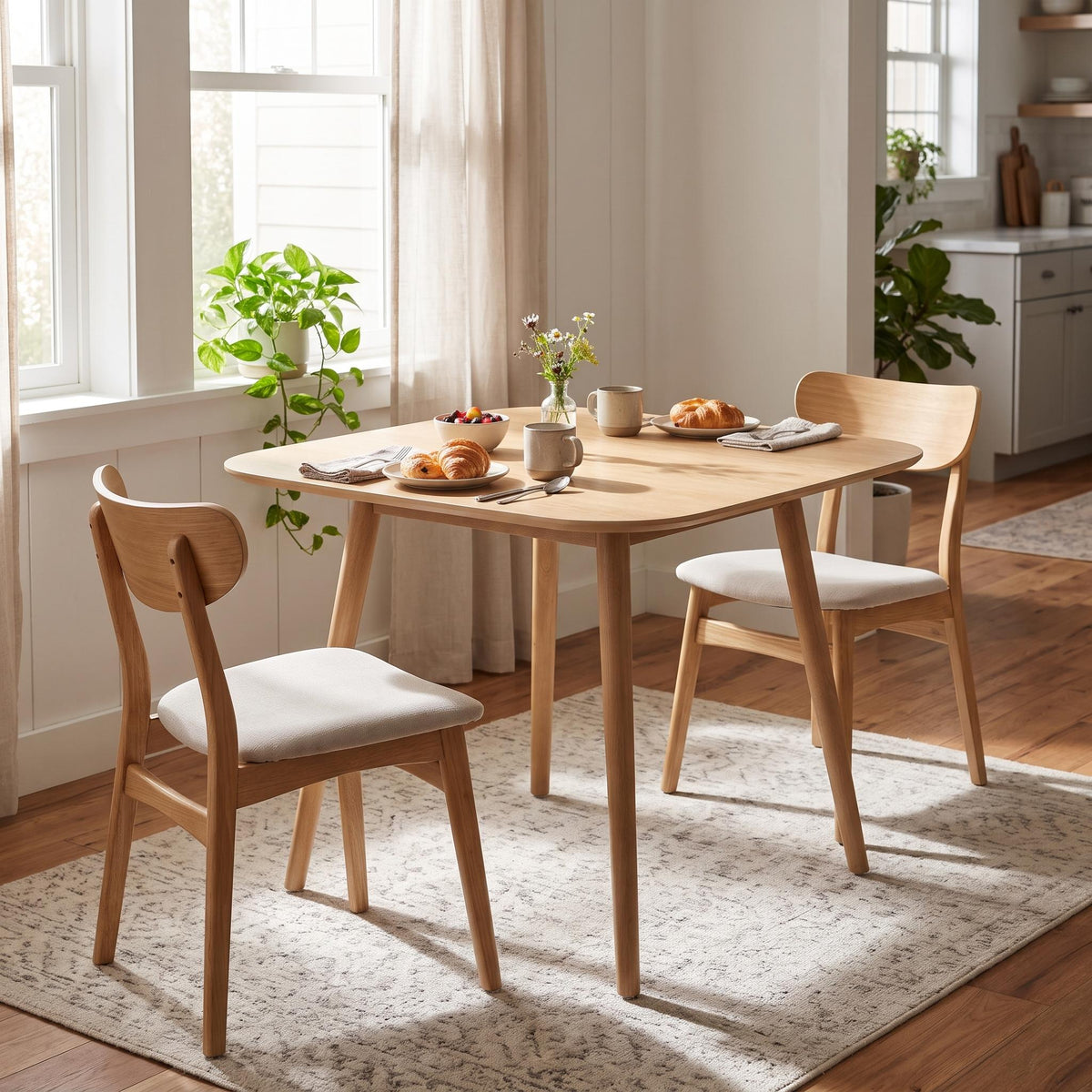 Homy Casa Brenta 35" Square Dining Table for Home Dining Open Box