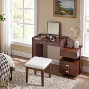 Aurorae Modular Makeup Vanity Desk Set with Flip-Top Mirror and Ample Drawer Storage