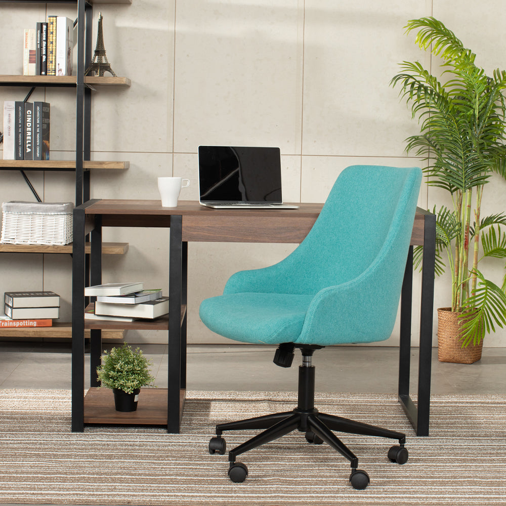 Homy Casa NACHI Ergonomic Fabric Office Chair with Adjustable Height, Green, Open Box