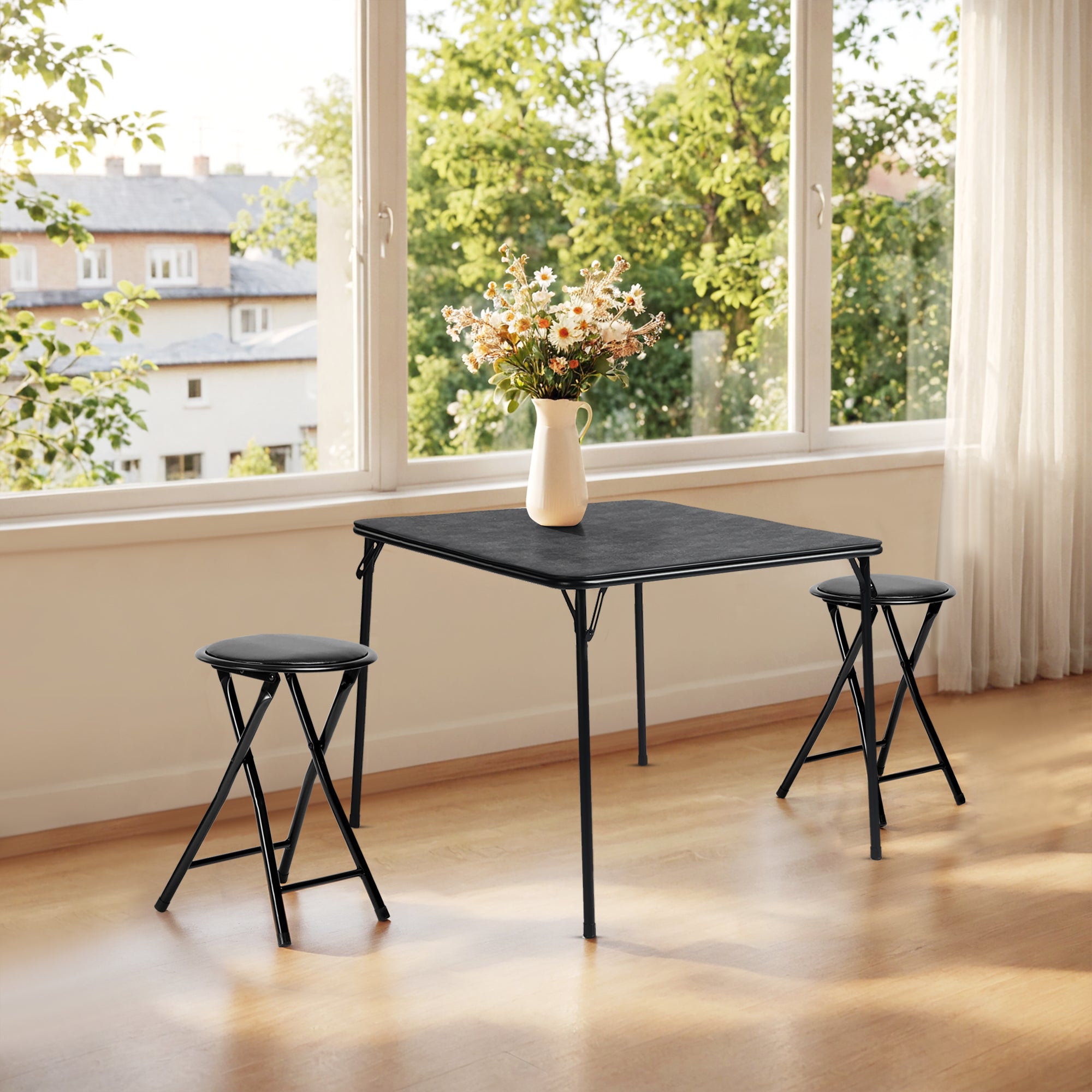 Newport Foldable PVC Stool Set – Lightweight & Space-Saving (4pcs