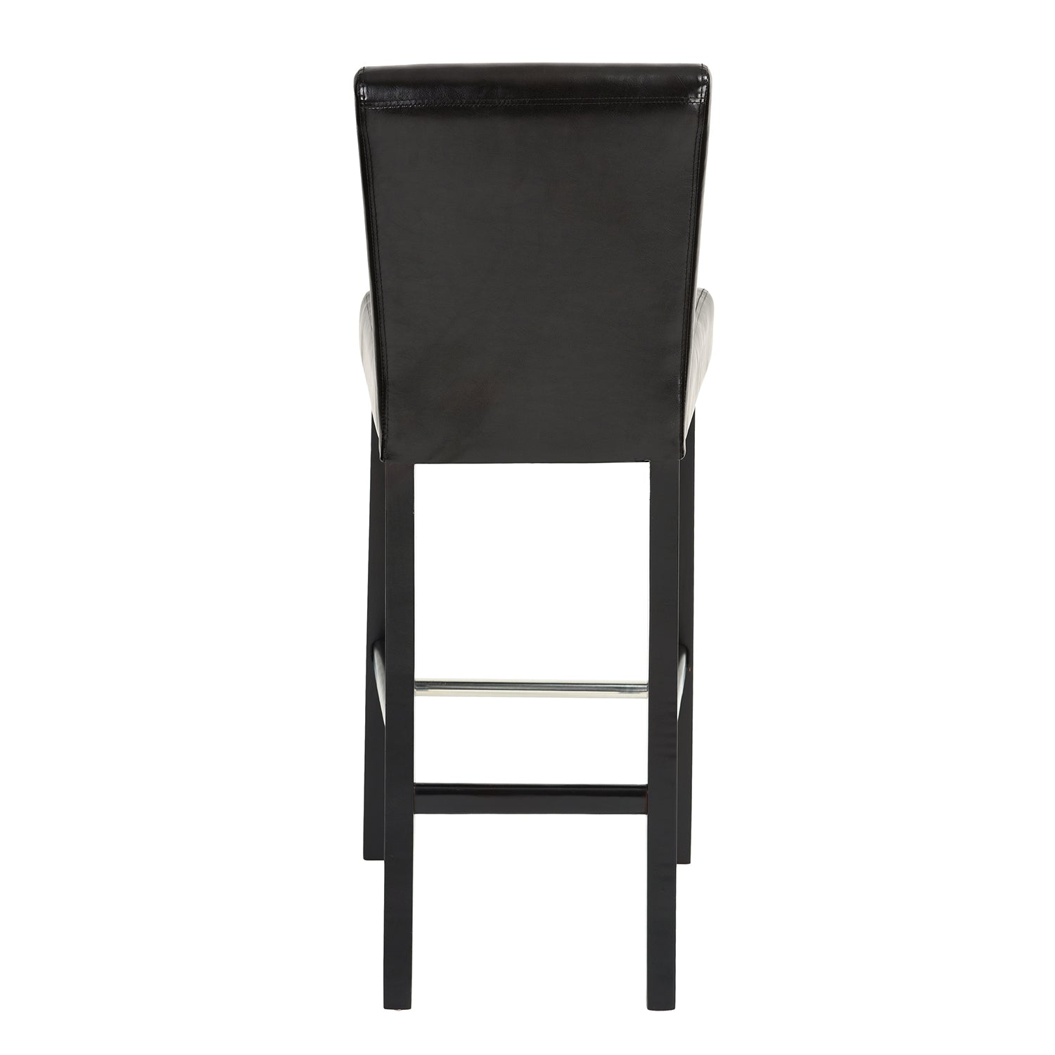 Homy Casa Nielsen 2PC 27“ Dark Brown Faux Leather Bar Stool set of 2