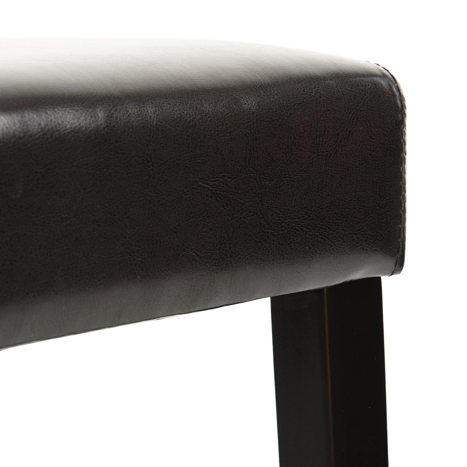 Homy Casa Nielsen 2PC 27“ Dark Brown Faux Leather Bar Stool set of 2