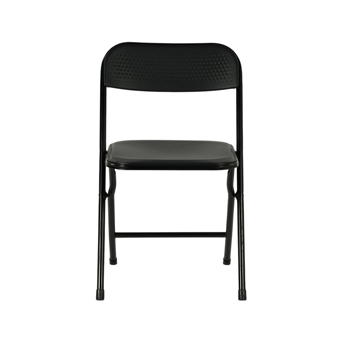 Homy Casa Fern 5PC Folding Table Chairs Set Black Dining Event Party Portable Space Saving Table 4 Nola Chairs