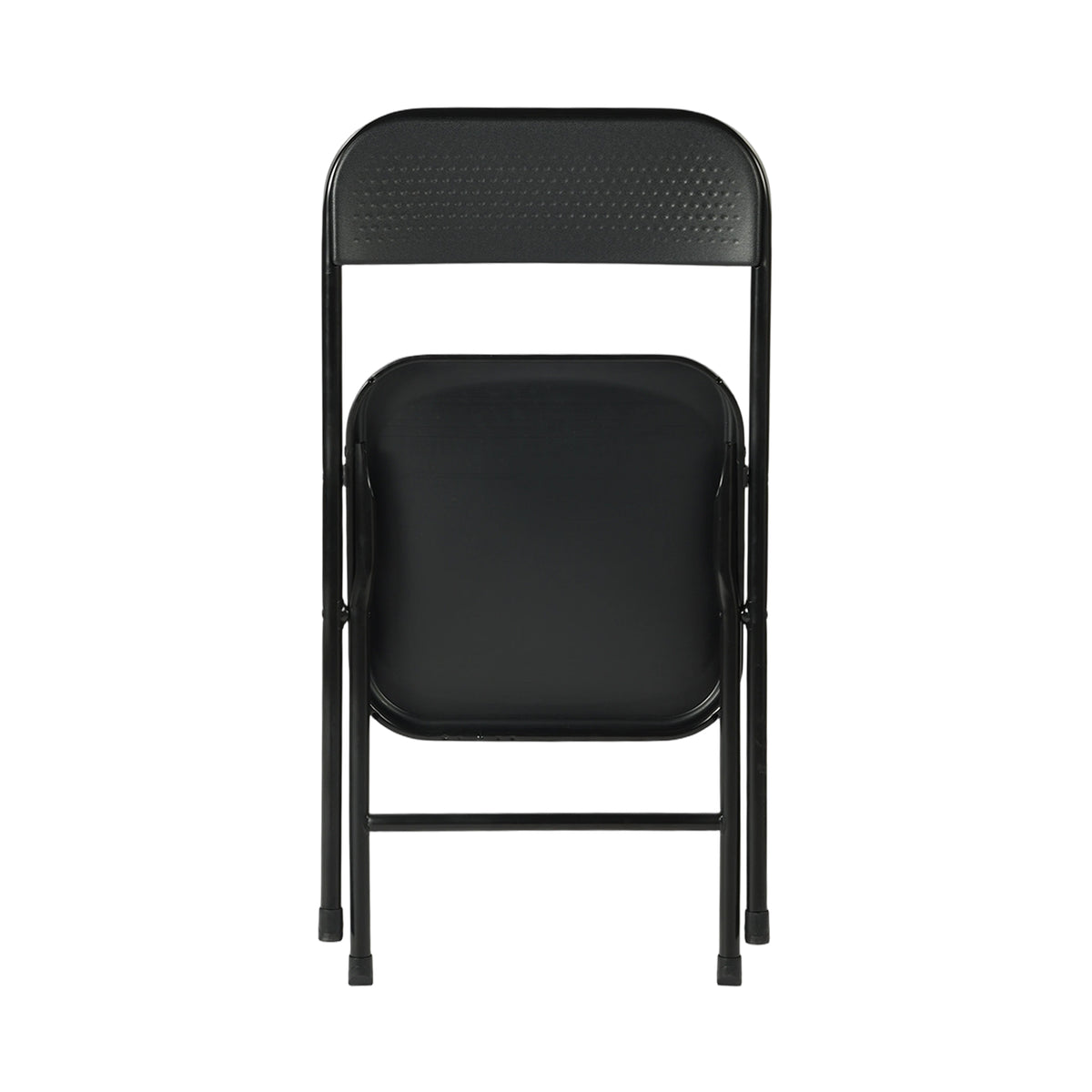 Homy Casa Fern 5PC Folding Table Chairs Set Black Dining Event Party Portable Space Saving Table 4 Nola Chairs