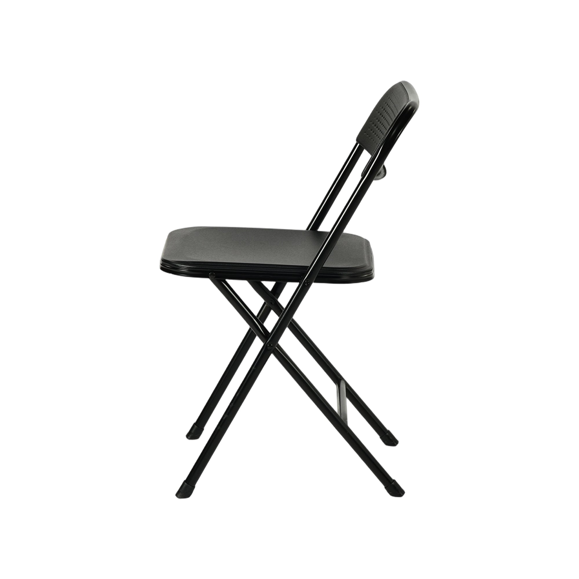 Homy Casa NOLA Folding Chairs 4PC Heavy Duty Portable Event Party Office Dining Extra Seating Black