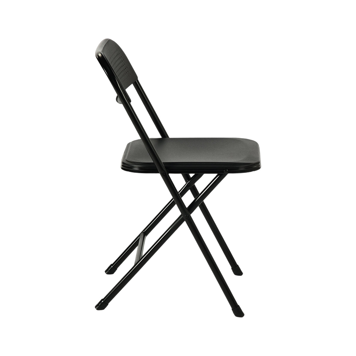 Homy Casa Fern 5PC Folding Table Chairs Set Black Dining Event Party Portable Space Saving Table 4 Nola Chairs