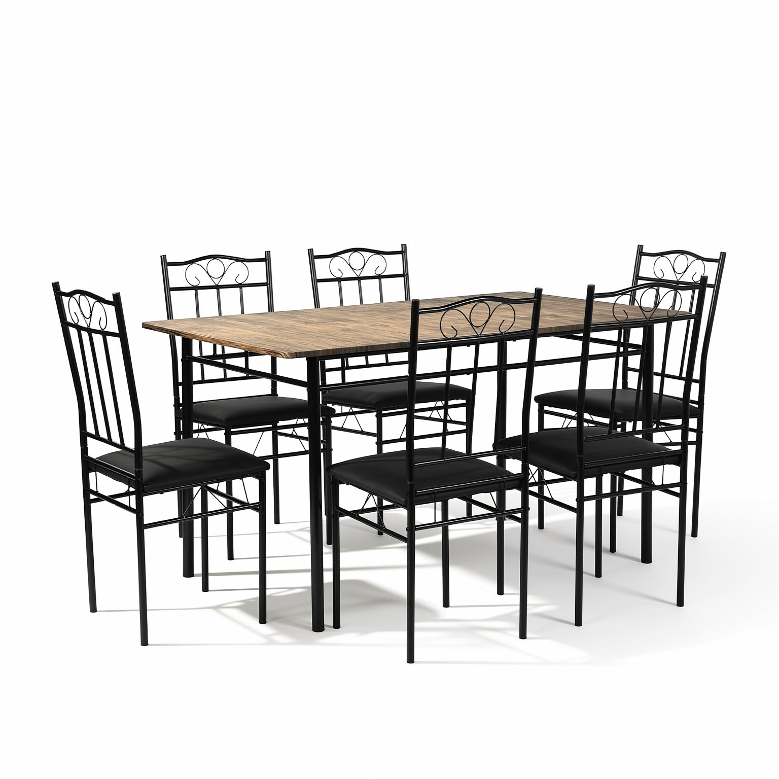 Norseman 7 Piece Dining Table Set 55” Table with 6 Chairs
