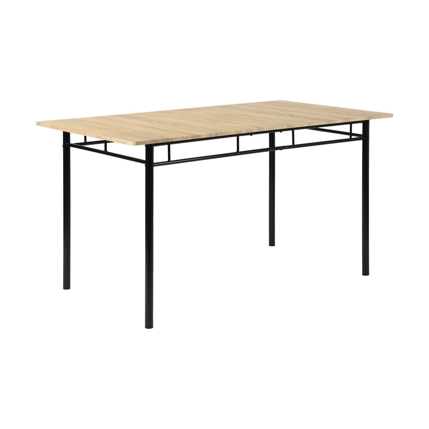 Homy Casa NORSEMAN Beech Dining Set 55.1" Table with 6 Chairs for Kitchen & Dining Room