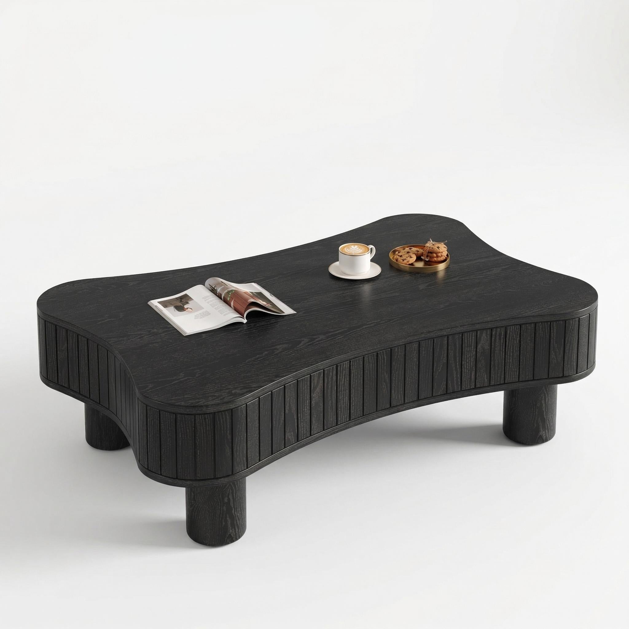 Nantes 42" Lift-Top Coffee Table with Hidden Storage and Fluted Base