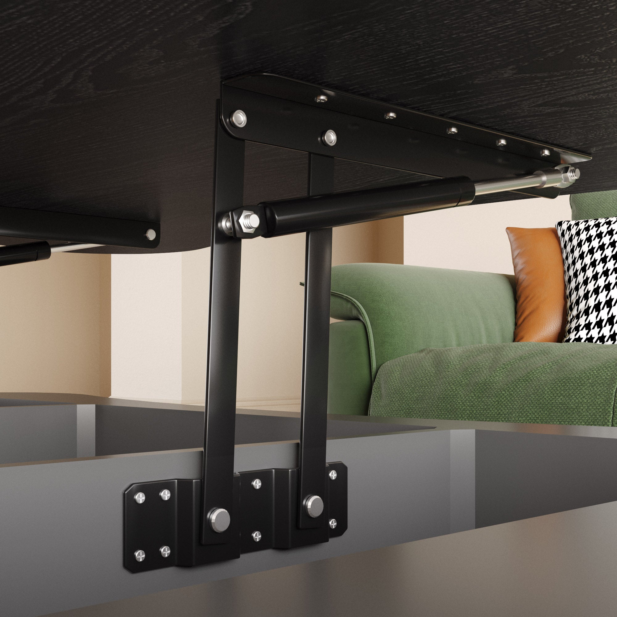 Nantes 42" Lift-Top Coffee Table with Hidden Storage and Fluted Base