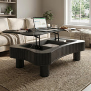 Nantes 42" Lift-Top Coffee Table with Hidden Storage and Fluted Base