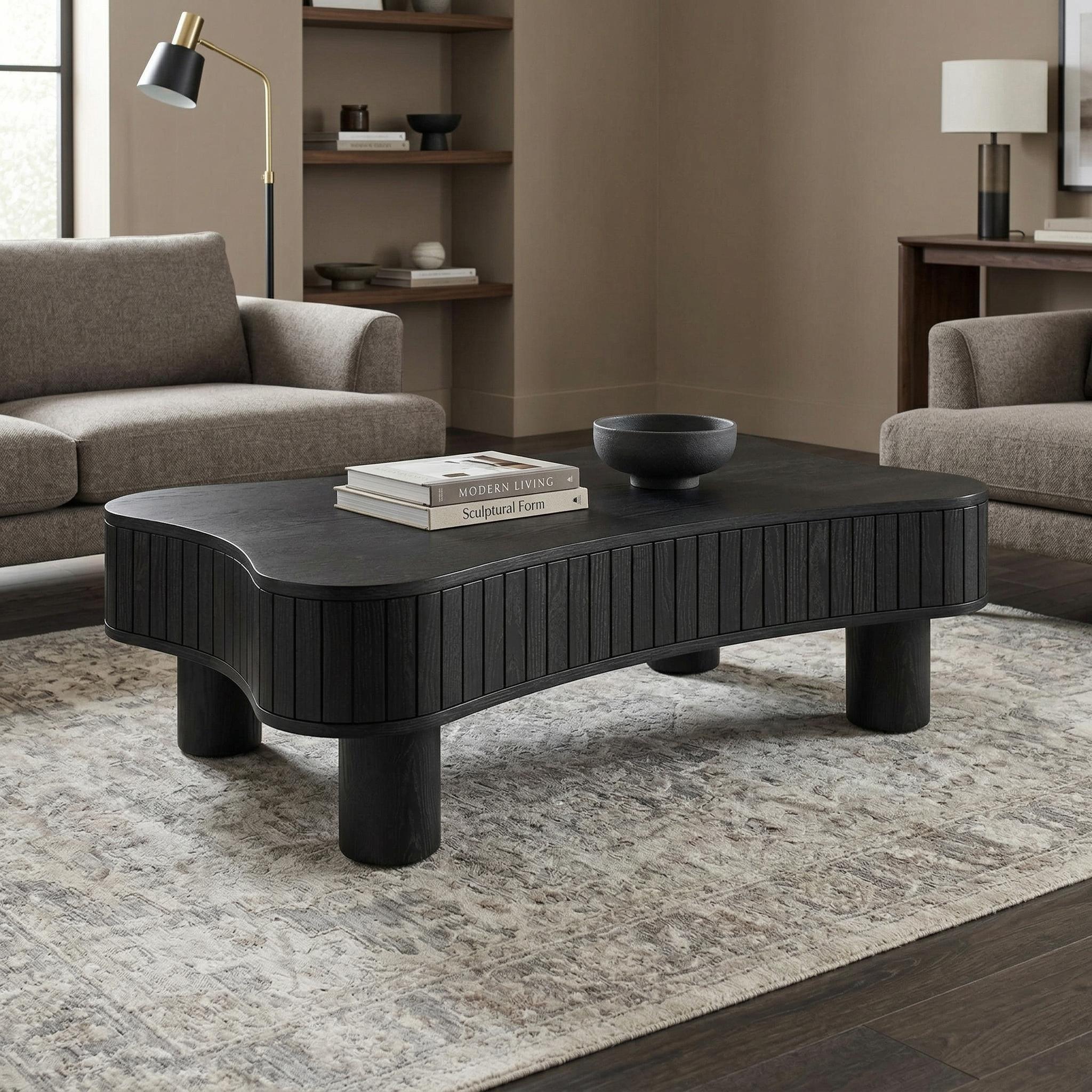 Nantes 42" Lift-Top Coffee Table with Hidden Storage and Fluted Base