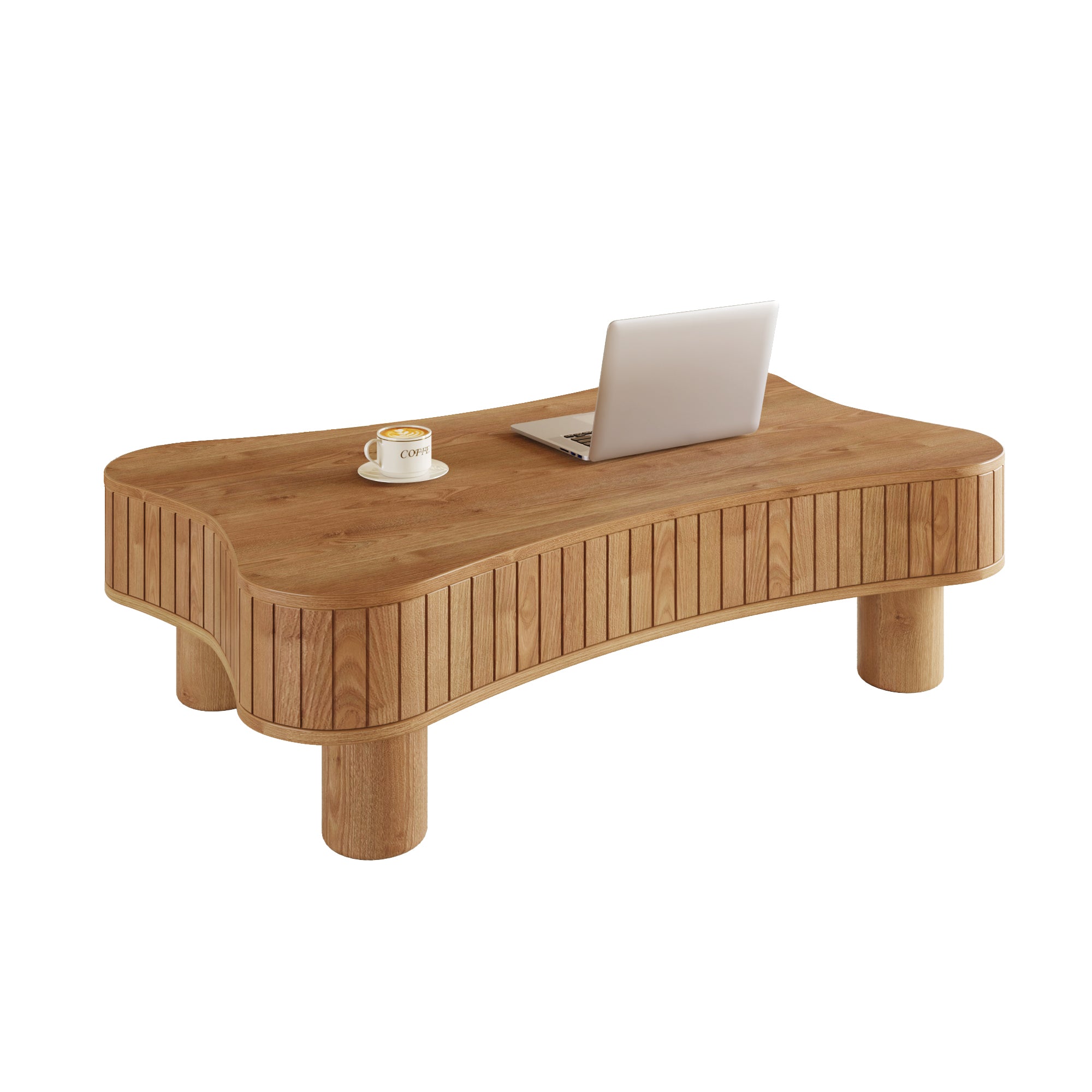 Nantes 42" Lift-Top Coffee Table with Hidden Storage and Fluted Base