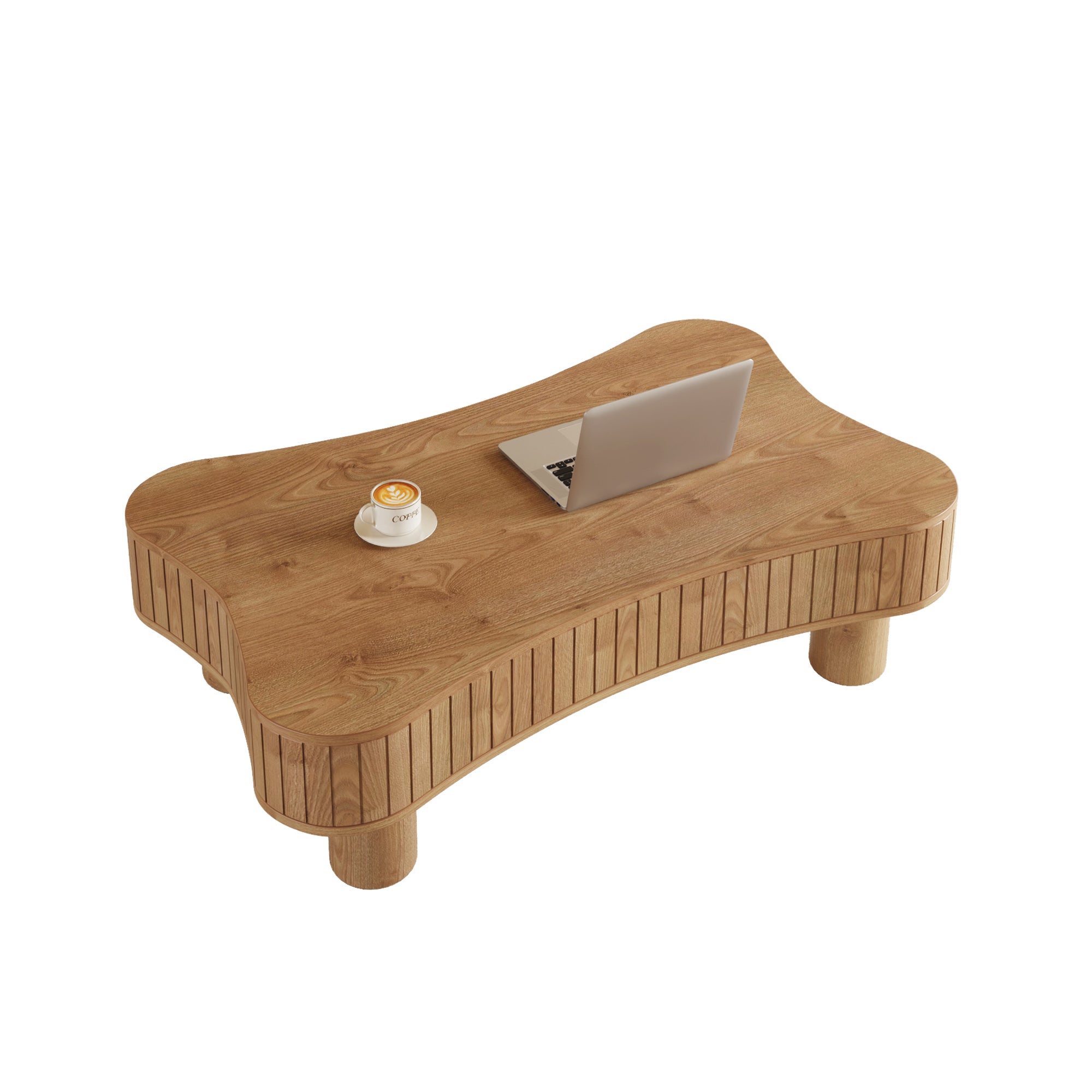 Nantes 42" Lift-Top Coffee Table with Hidden Storage and Fluted Base