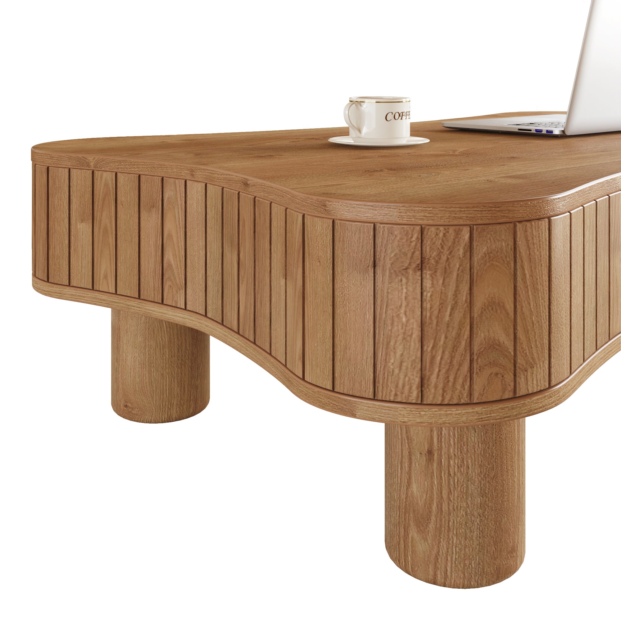 Nantes 42" Lift-Top Coffee Table with Hidden Storage and Fluted Base