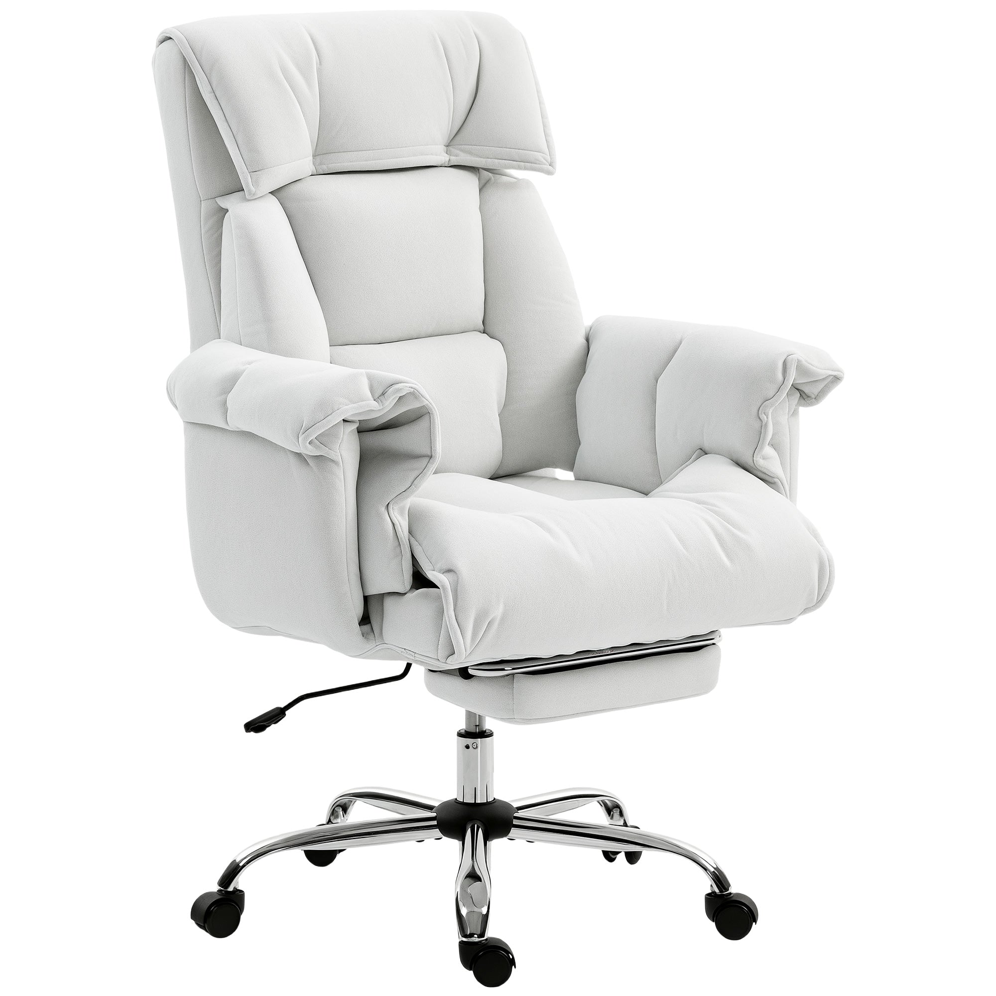 Navor Upholstered Reclining Office Chair with Retractable Footrest