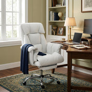 Navor Upholstered Reclining Office Chair with Retractable Footrest