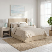 Noria Wood Queen Lift-Up Storage Bed with Fluted Headboard