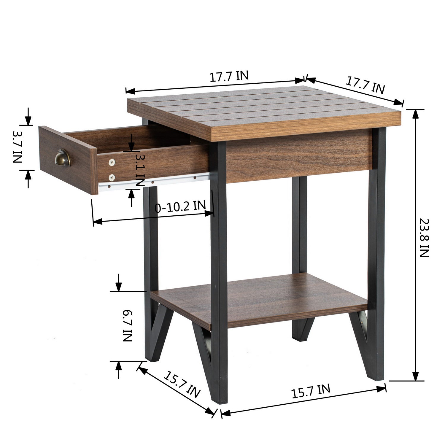 Homy Casa OFORI Night Stand Modern Bedside Table for Bedroom Storage Open Box