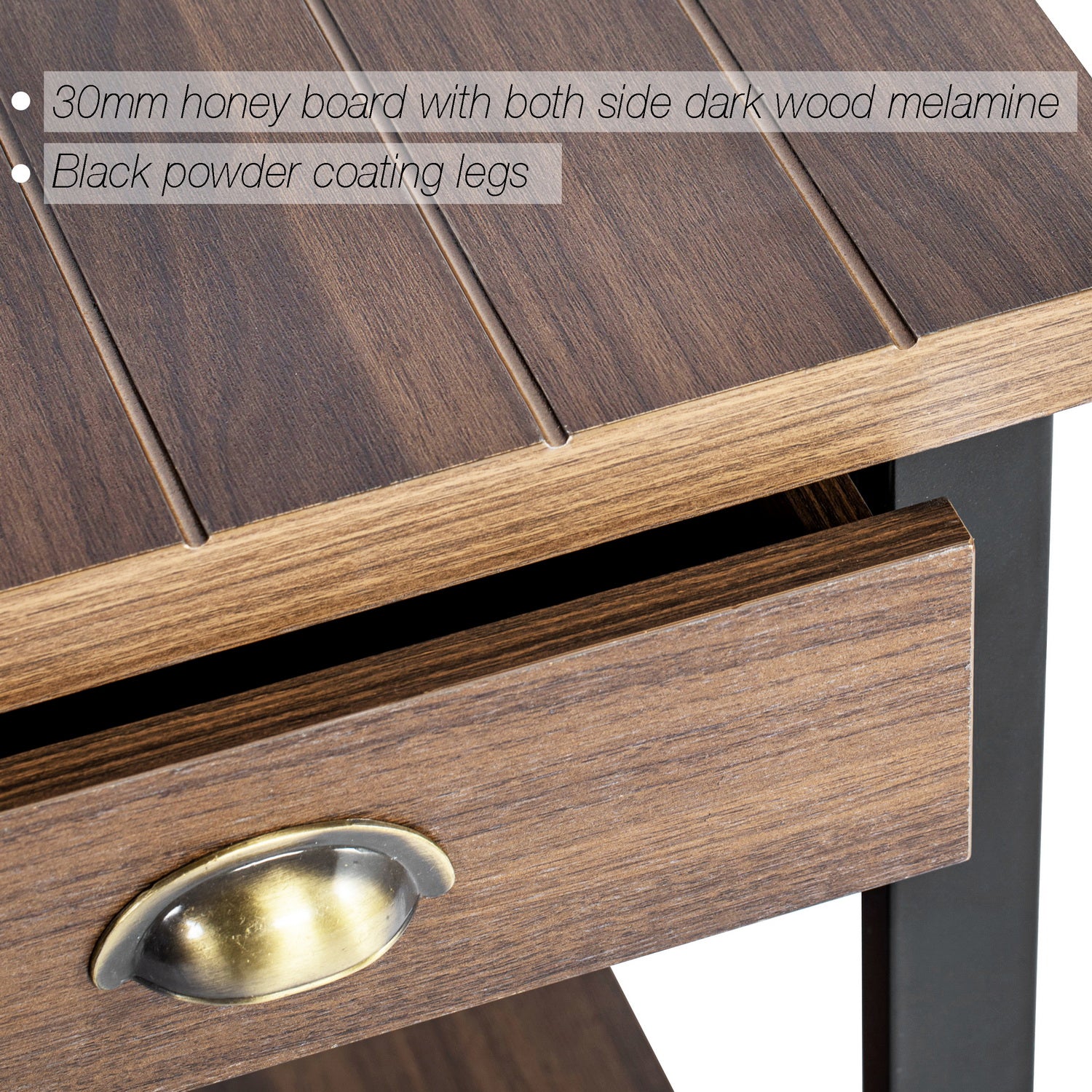 Homy Casa OFORI Night Stand Modern Bedside Table for Bedroom Storage Open Box