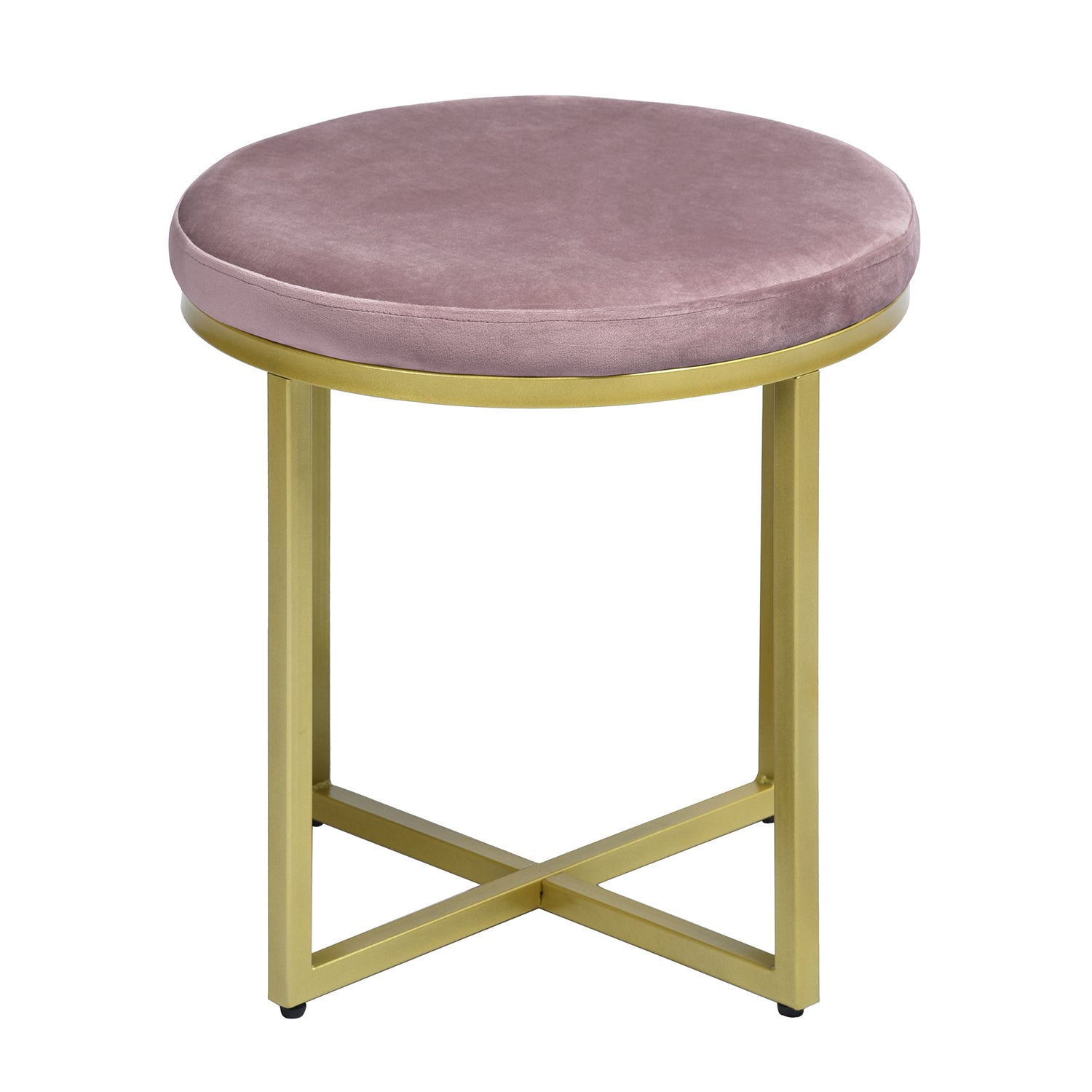 Homy Casa OMARI BLUSH Ottoman Versatile Seating and Footrest Open Box